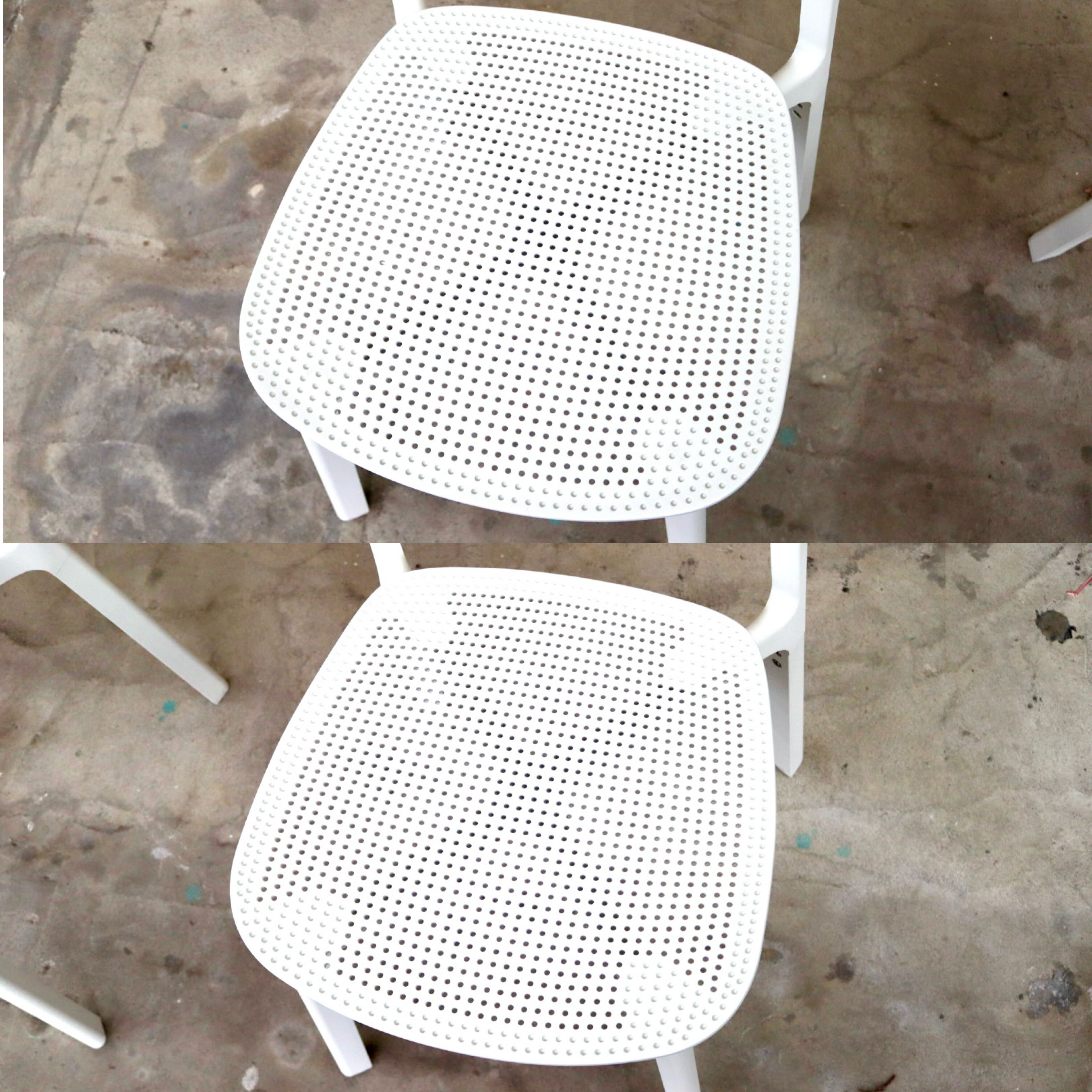 GMIS275E○KRISTALIA / クリスタリア COLANDER ダイニングチェア 椅子 2脚セット スタッキング モダン イタリア 白 展示品 定価約10万