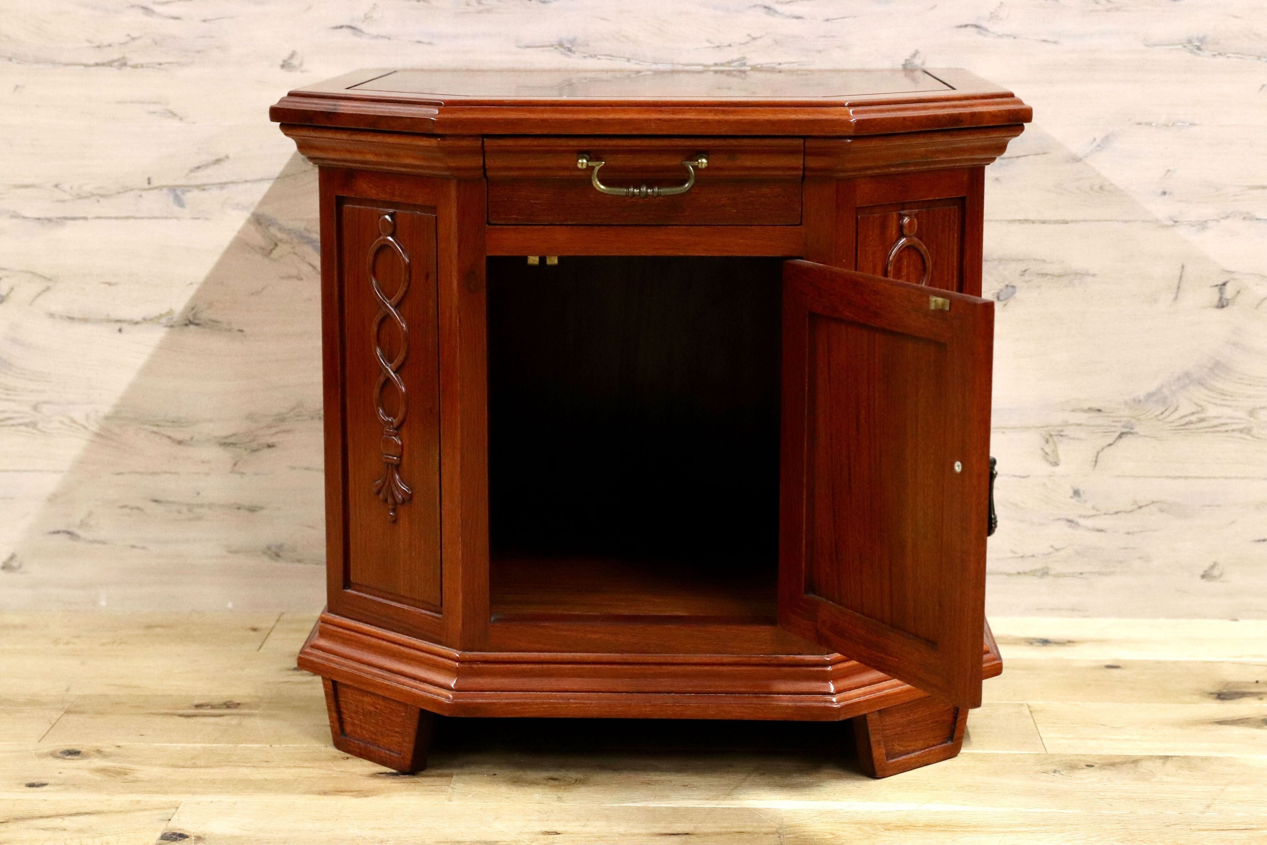 GMFK626B○SIAM WOOD FURNITURE サイドキャビネット 花台 飾り台