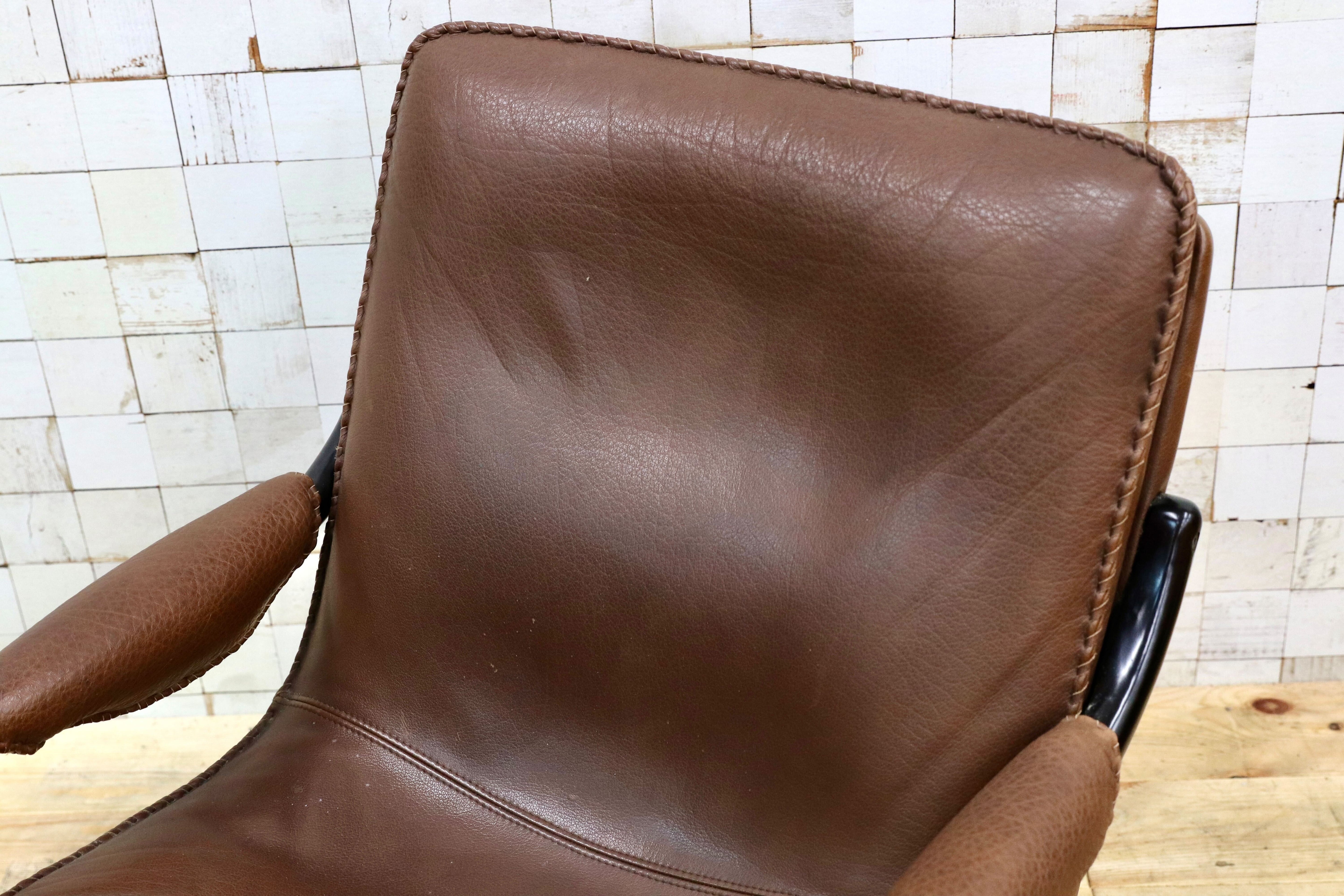 GMIO161B○BERG Furniture / ベルグファニチャー 1人掛けソファ ラウンジチェア 回転式 本革 ミッドセンチュリー ヴィンテージ デンマーク