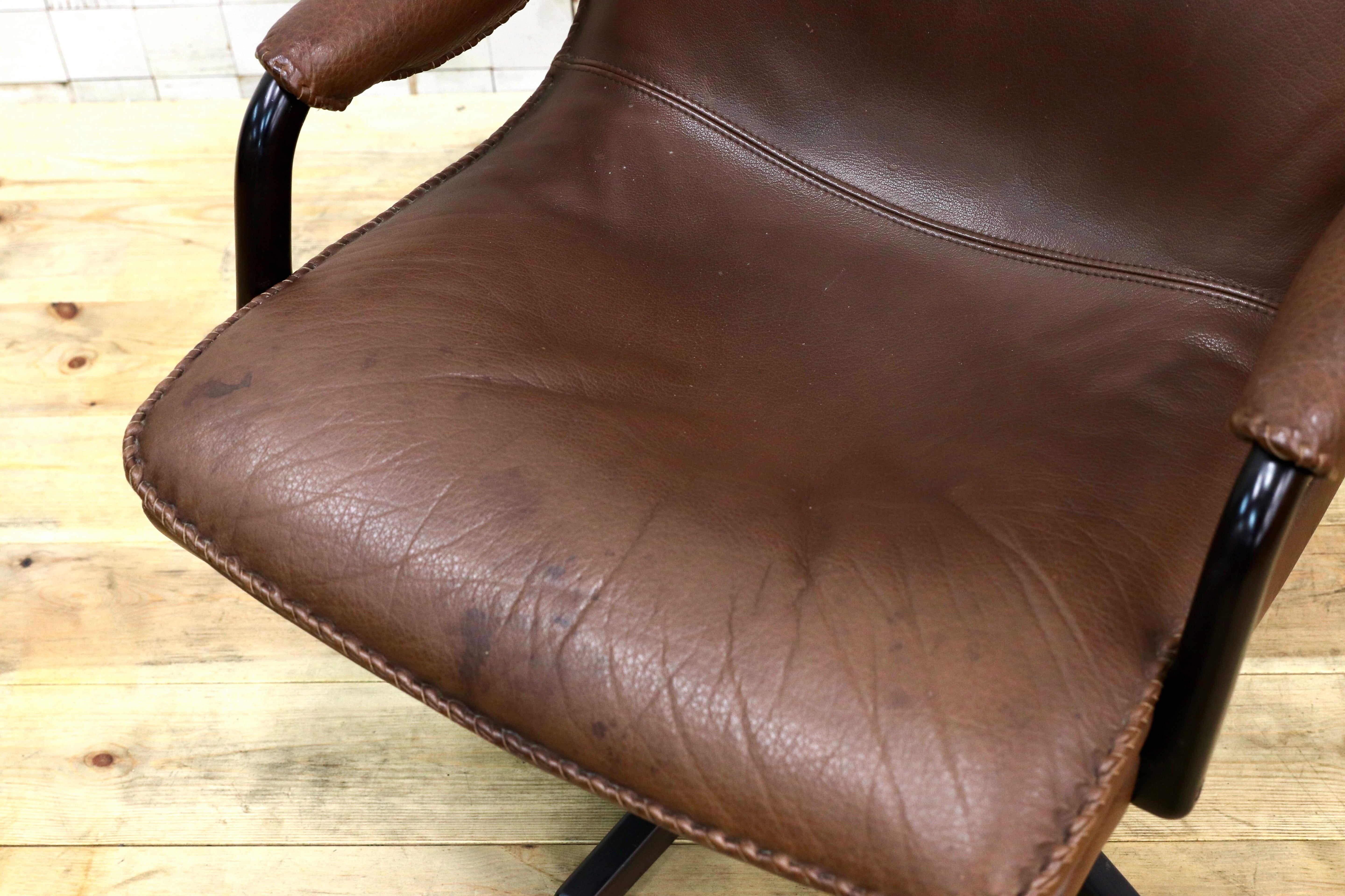 GMIO161B○BERG Furniture / ベルグファニチャー 1人掛けソファ ラウンジチェア 回転式 本革 ミッドセンチュリー ヴィンテージ デンマーク