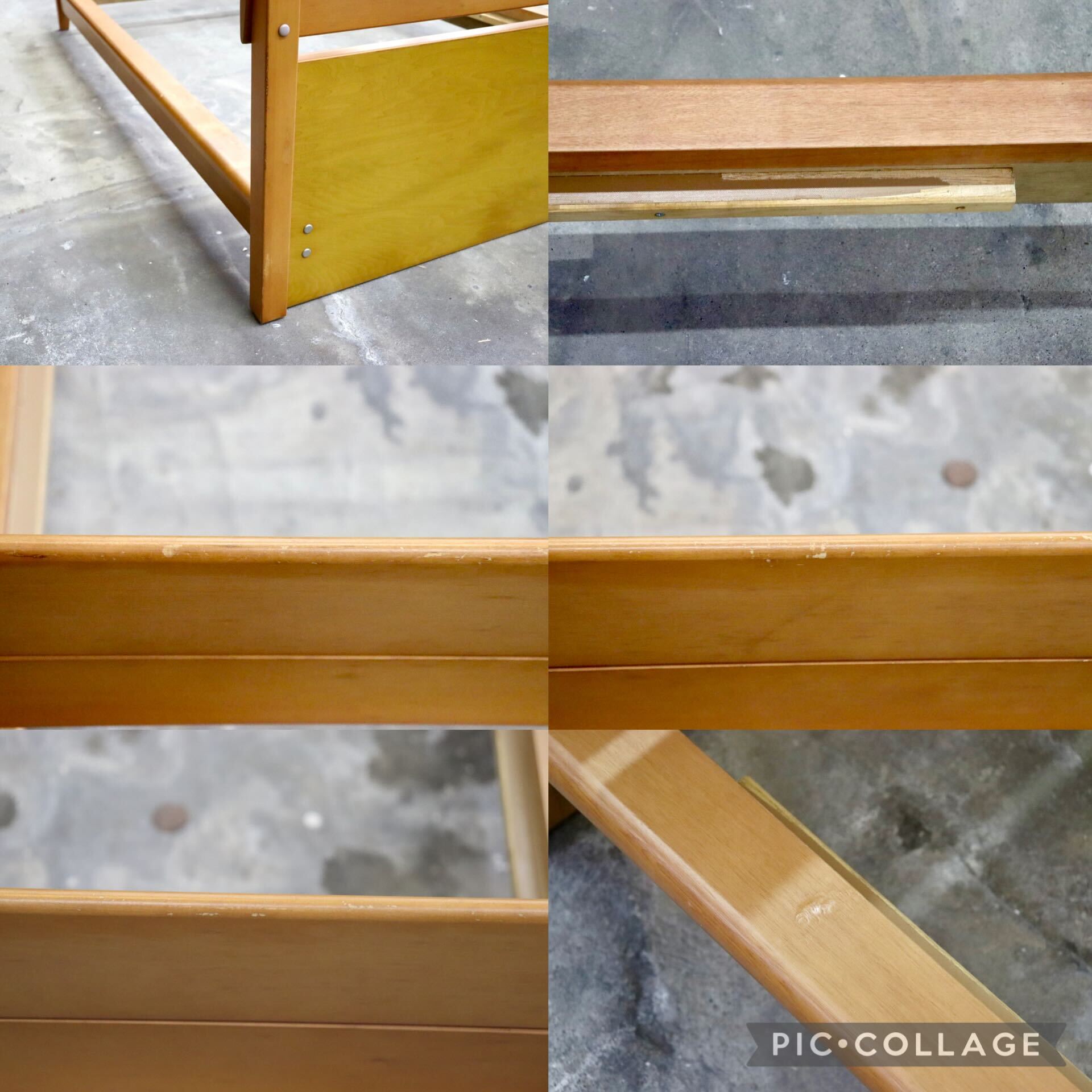 GMIH350○府中家具 SDシリーズ サクラ ダブルベッド ベッドフレーム 無垢材 高級家具 ロータイプ すのこ 国産家具