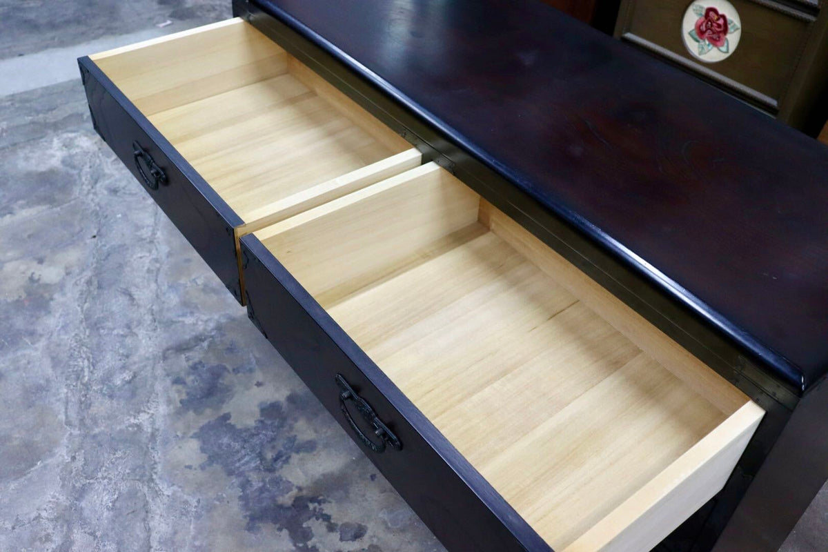 GMJS254◯民芸家具 整理箪笥 チェスト 和箪笥 時代箪笥 収納家具 レトロ 和家具 和モダン 和室 古民家 インテリア 検）筑後民芸
