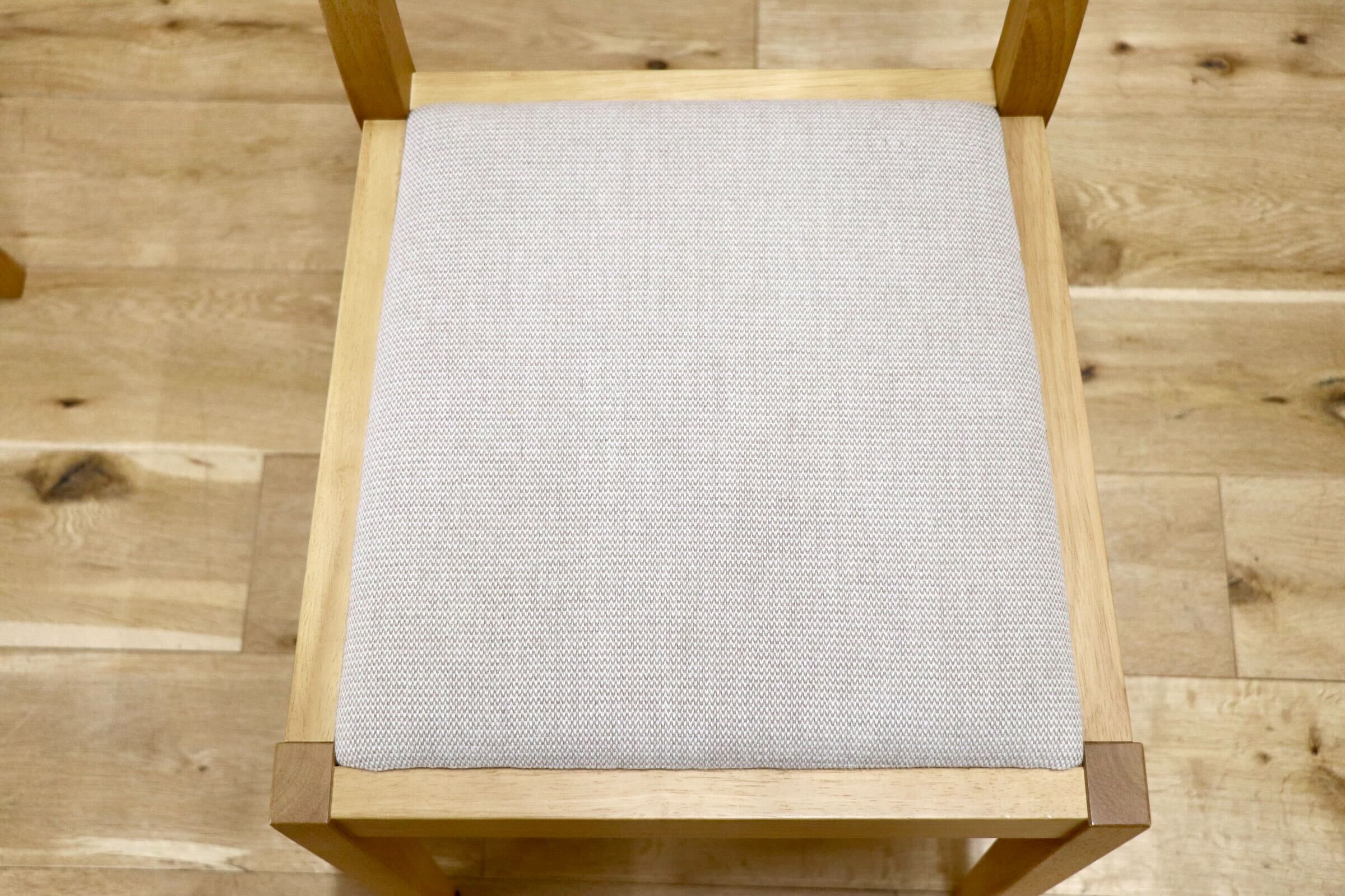 GMIK939○無印良品 / MUJI ダイニングチェア 2脚セット 椅子 チェア ファブリック シンプル ナチュラル 天然木