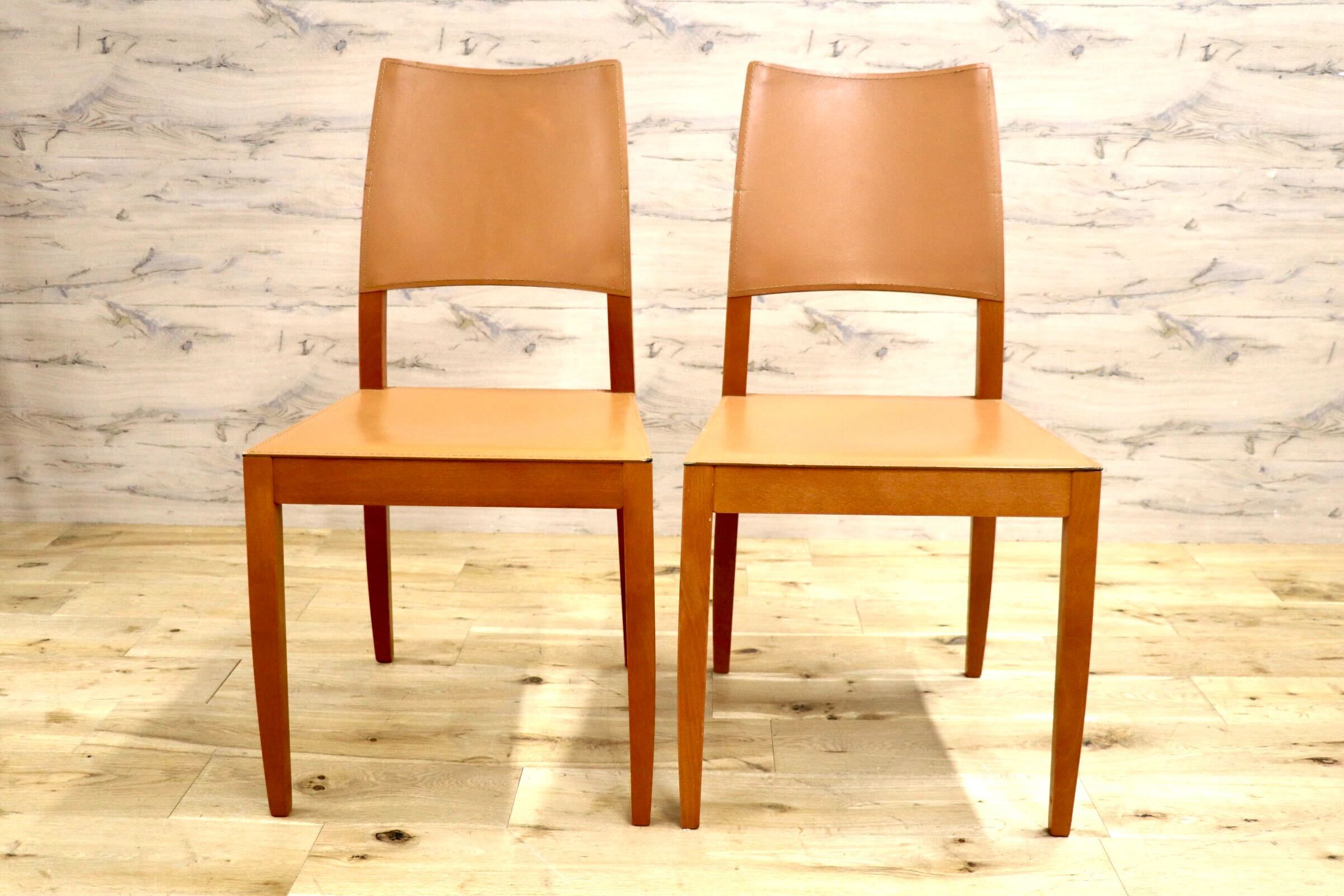 GMIK172A○Calligaris / カリガリス イタリア製 ダイニングチェア 椅子 食卓椅子 アームレスチェア レザー モダン