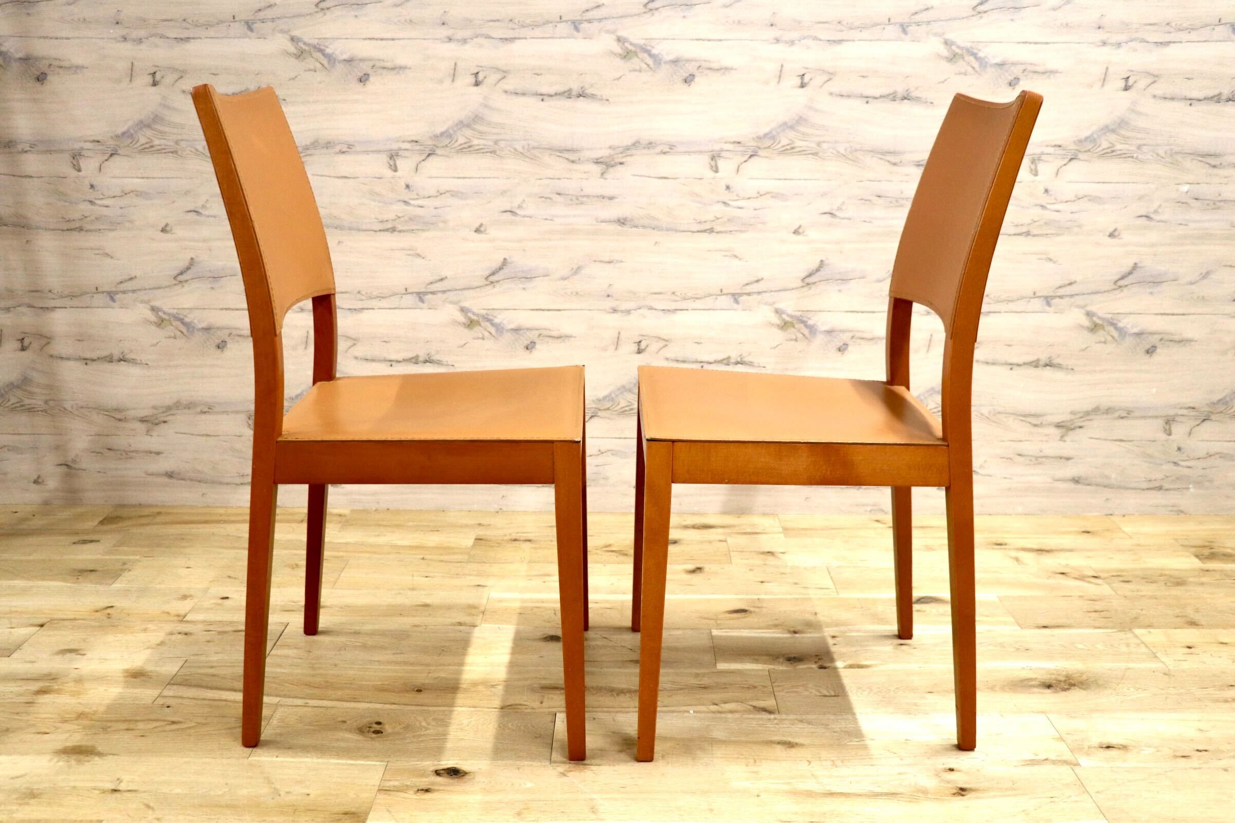 GMIK172A○Calligaris / カリガリス イタリア製 ダイニングチェア 椅子 食卓椅子 アームレスチェア レザー モダン