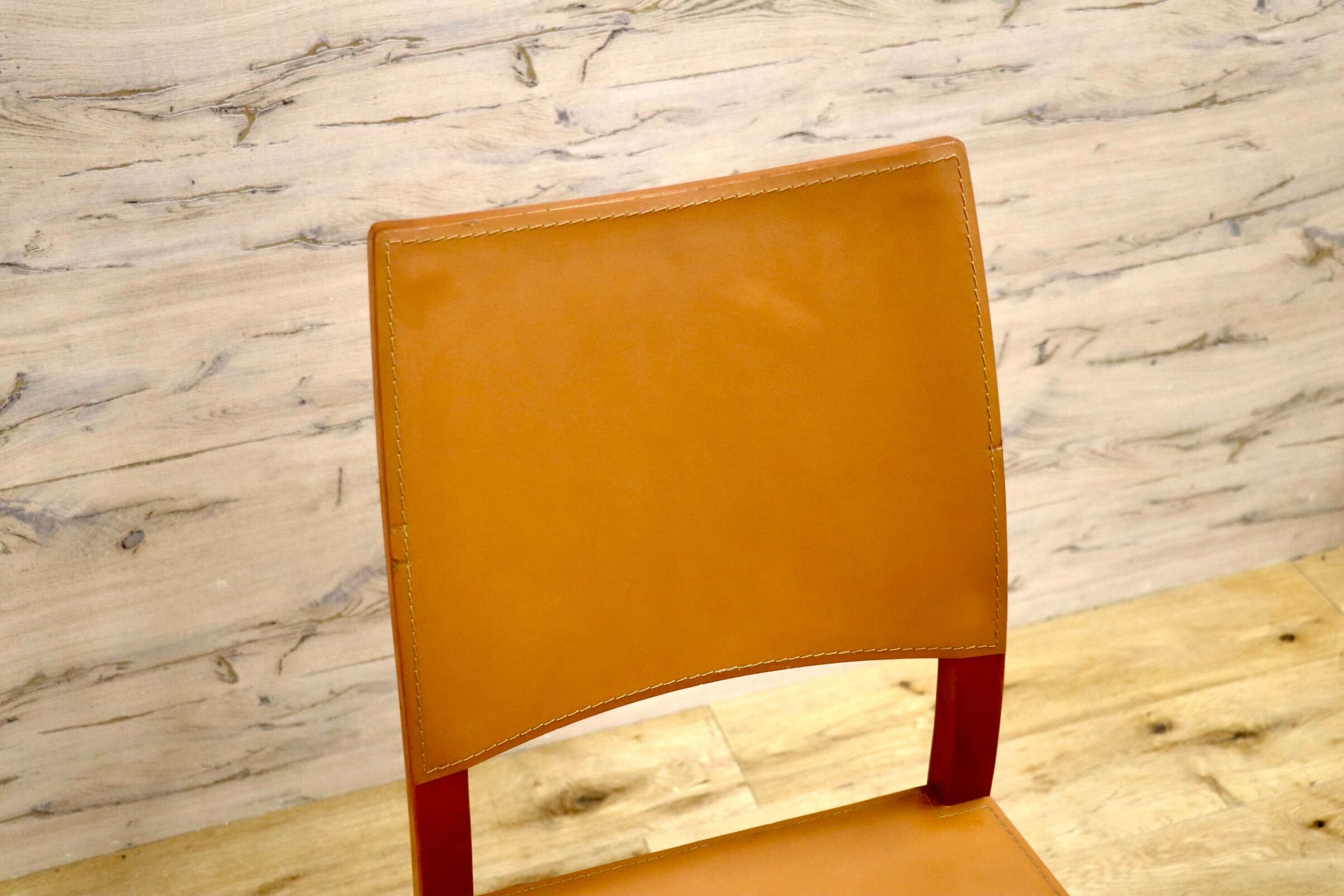 GMIK172A○Calligaris / カリガリス イタリア製 ダイニングチェア 椅子 食卓椅子 アームレスチェア レザー モダン