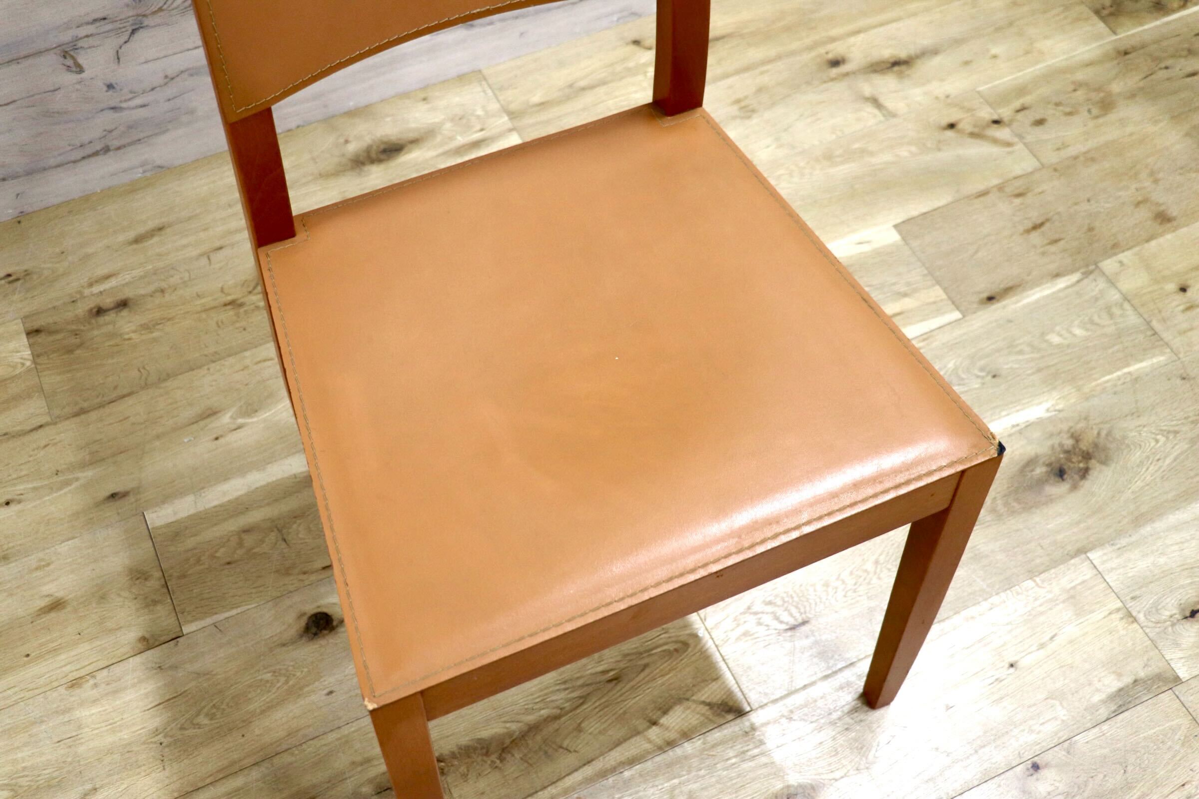GMIK172A○Calligaris / カリガリス イタリア製 ダイニングチェア 椅子 食卓椅子 アームレスチェア レザー モダン