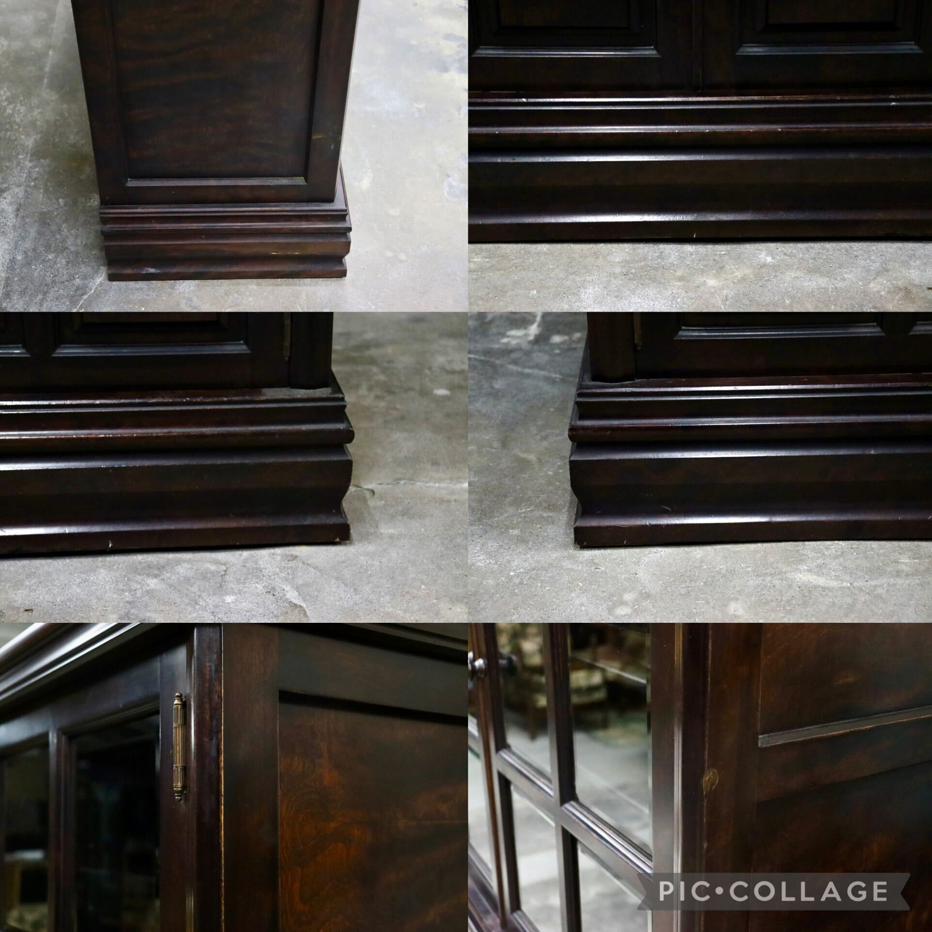 GMIK632○民芸家具 食器棚 カップボード 飾り棚 キャビネット 和家具 和モダン 古民家 レトロ 検）北海道民芸 和光