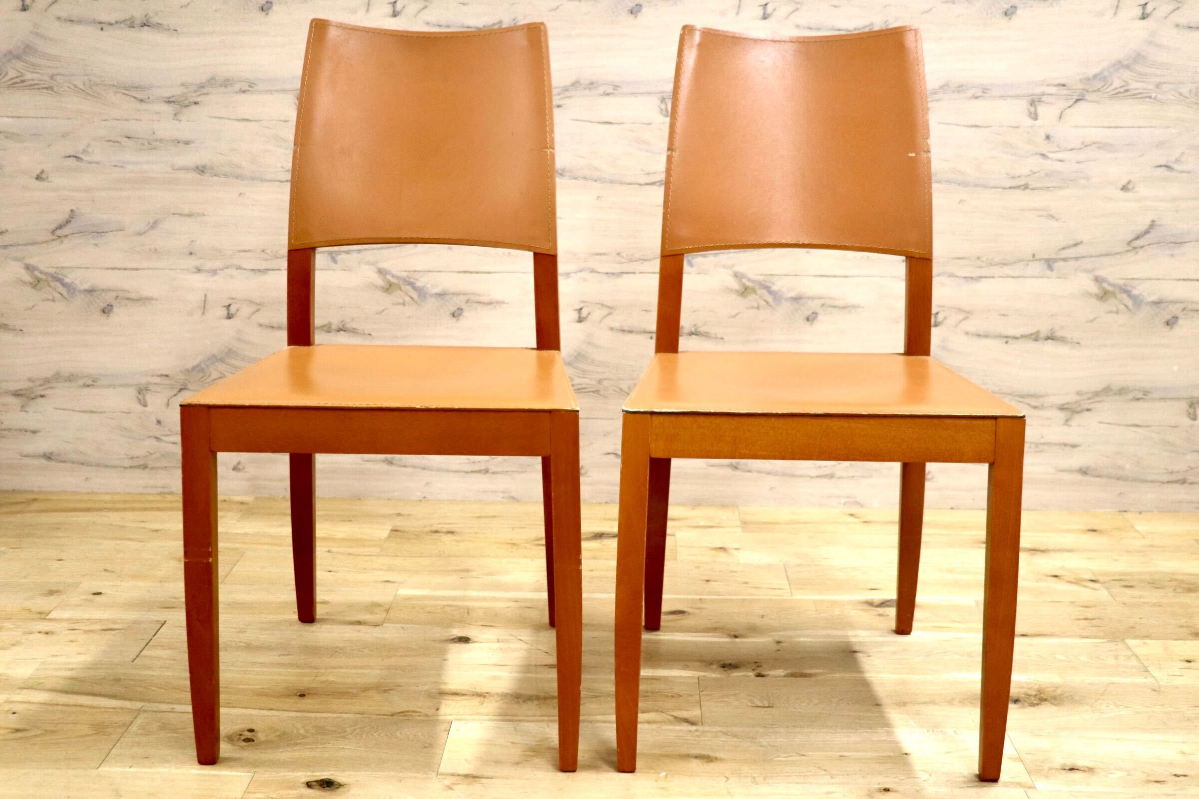 GMIK172B○Calligaris / カリガリス イタリア製 ダイニングチェア 椅子 食卓椅子 アームレスチェア レザー モダン