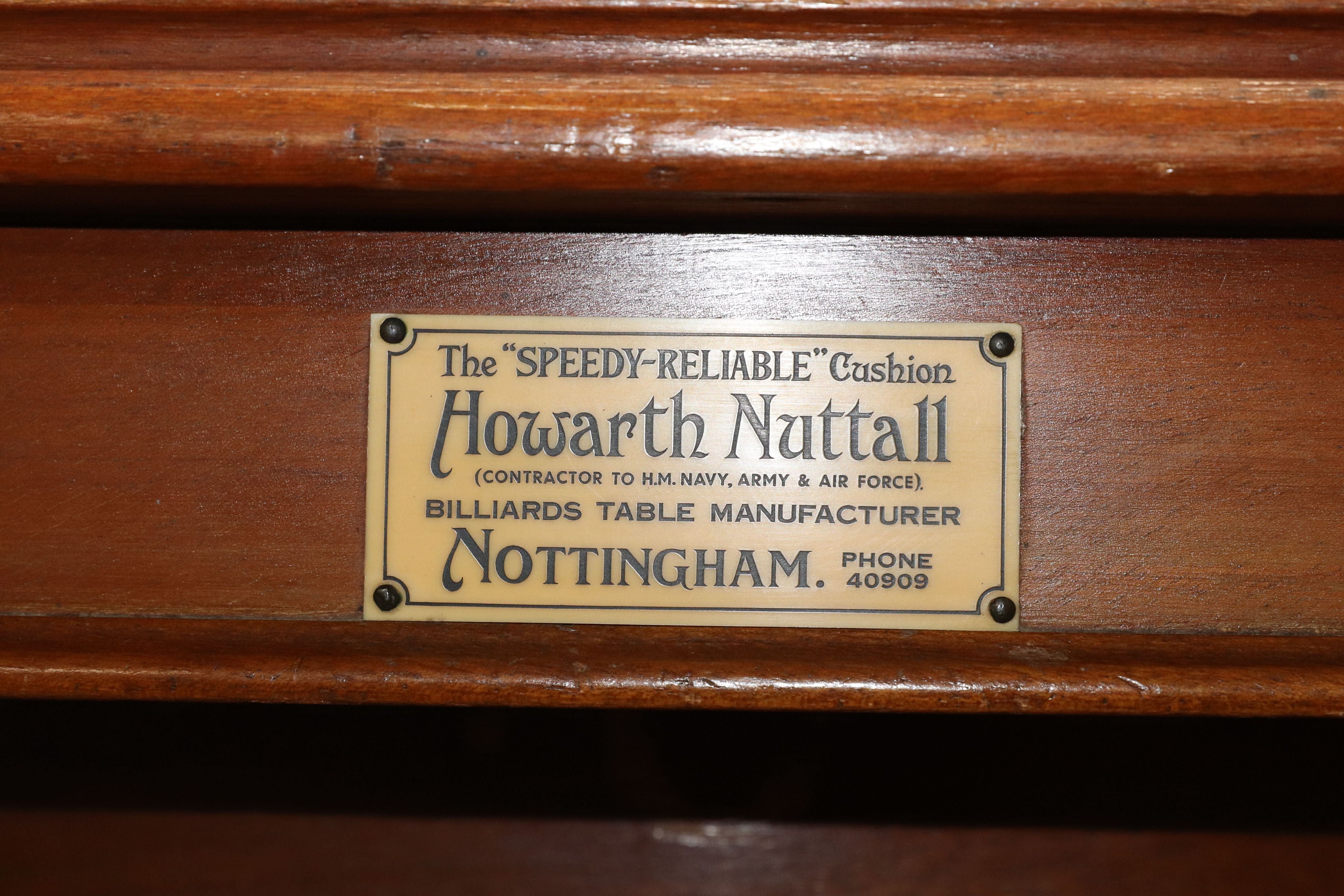 GMFN428○Howarth Nuttall 英国 イギリス アンティーク 1930年代 超希少 スヌーカーテーブル ビリヤード台 店舗什器 遊技台 ※発送不可