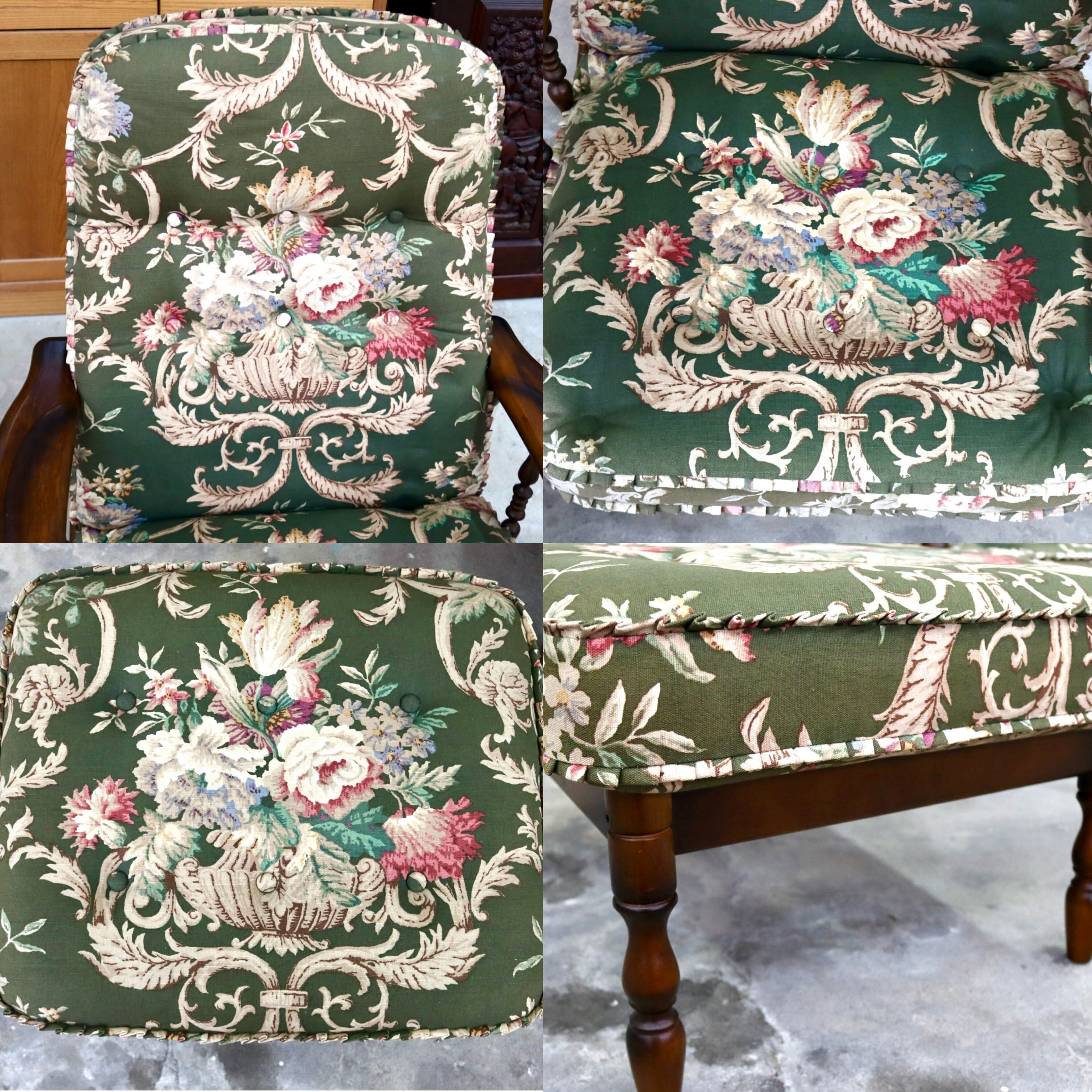 GMIH399○karimoku / カリモク シングルソファ 1人掛けソファ オットマン リクライニング ファブリック ブナ材 国産家具 定価約13.2万