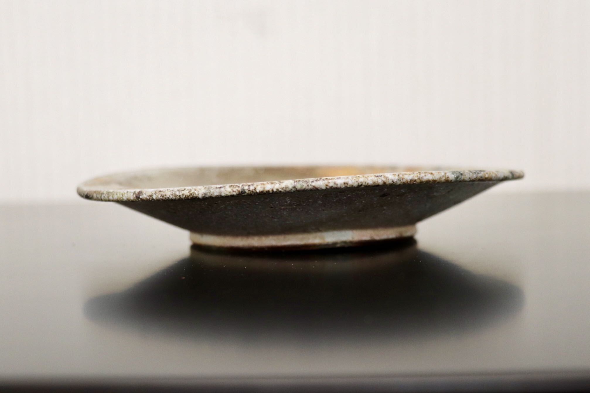 GMJO111B○千代市陶房 清水万佐年 丹波焼 白蛇リム皿 伝統工芸 丹波立杭焼 丹波篠山