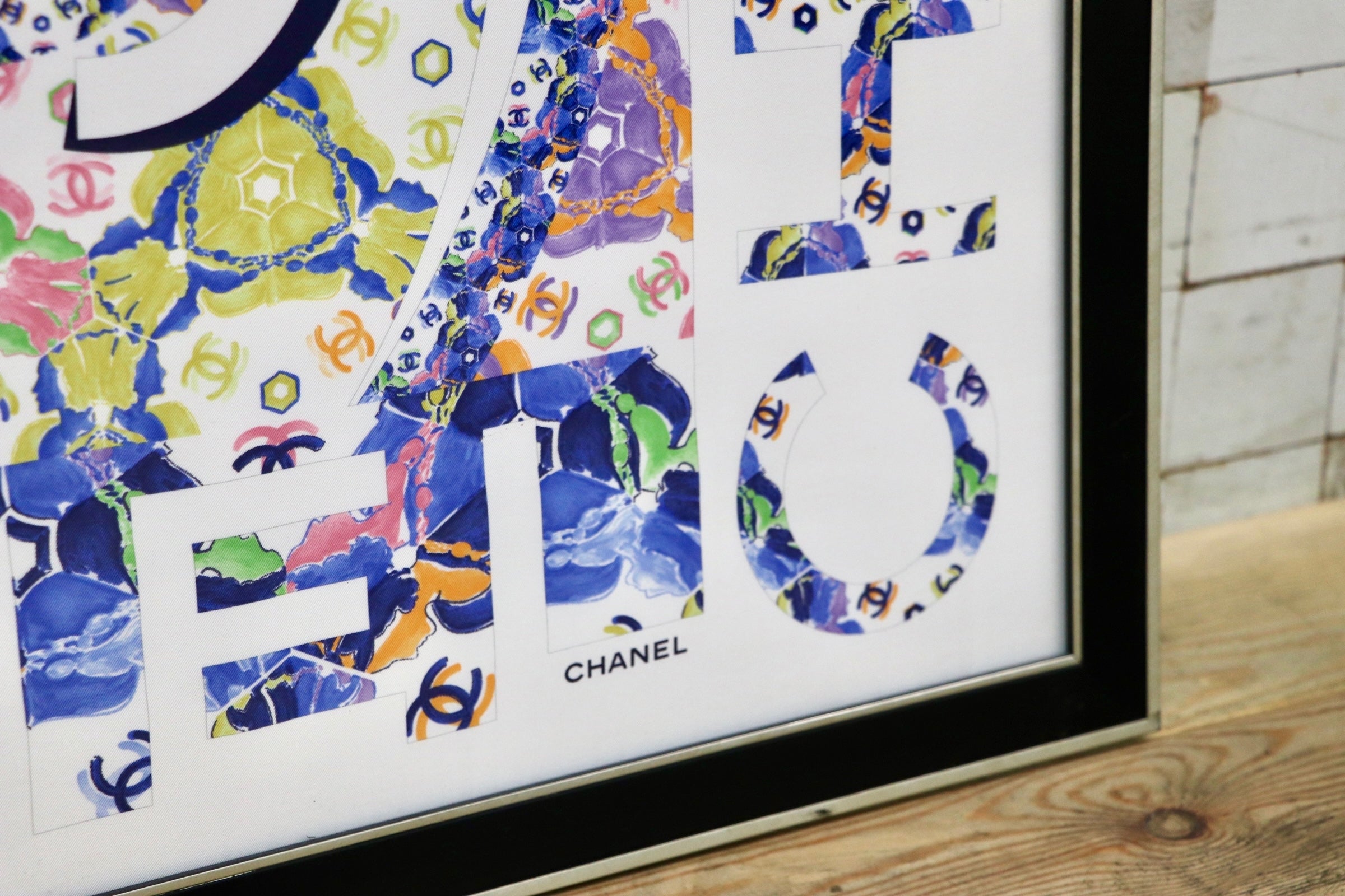 GMJK178〇CHANEL / シャネル シルクスカーフ 額装 アートパネル ウォールアート インテリア