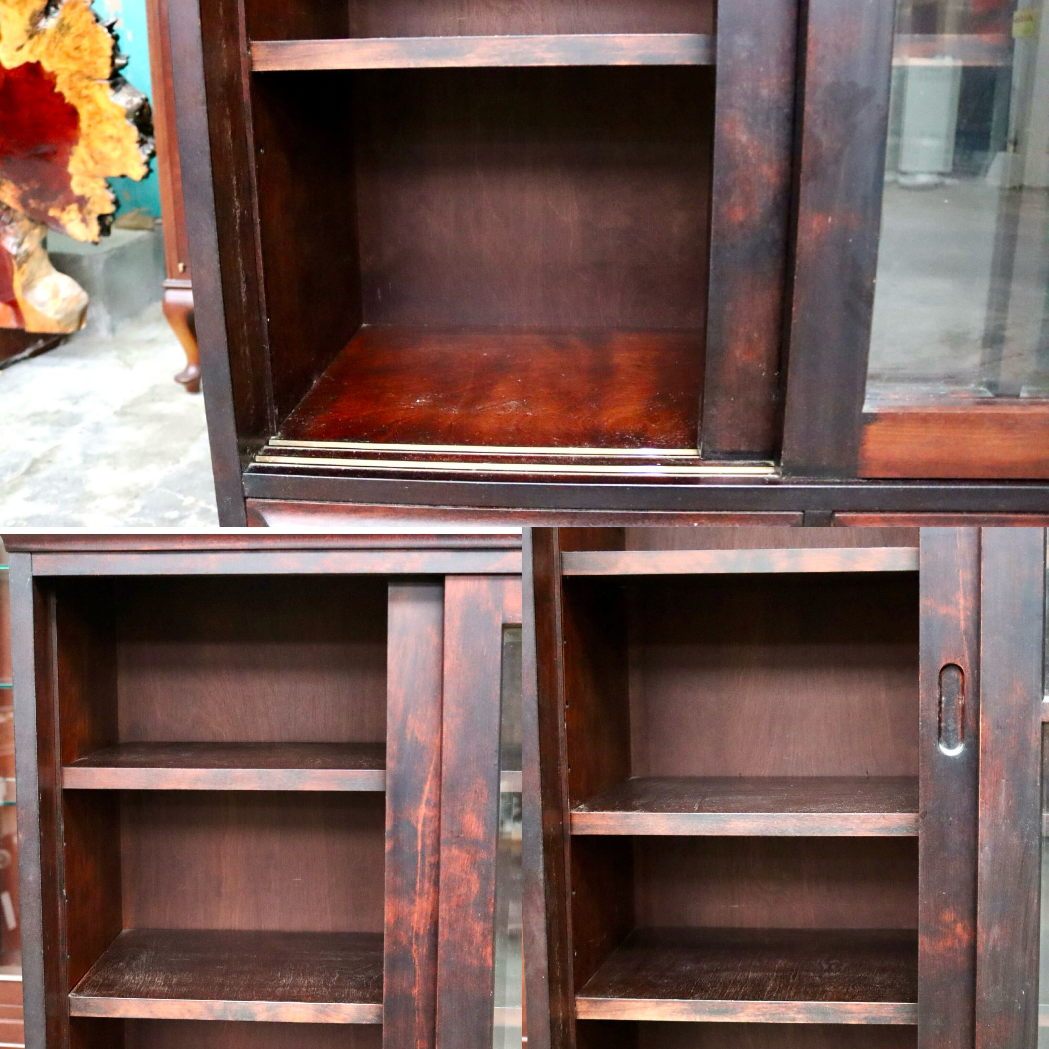 GMIH325○和光 NEW北海 抽戸書棚 本棚 ブックシェルフ 飾り棚 キャビネット 樺材 本箱 収納家具 民芸家具 引き出し 和モダン 旭川家具