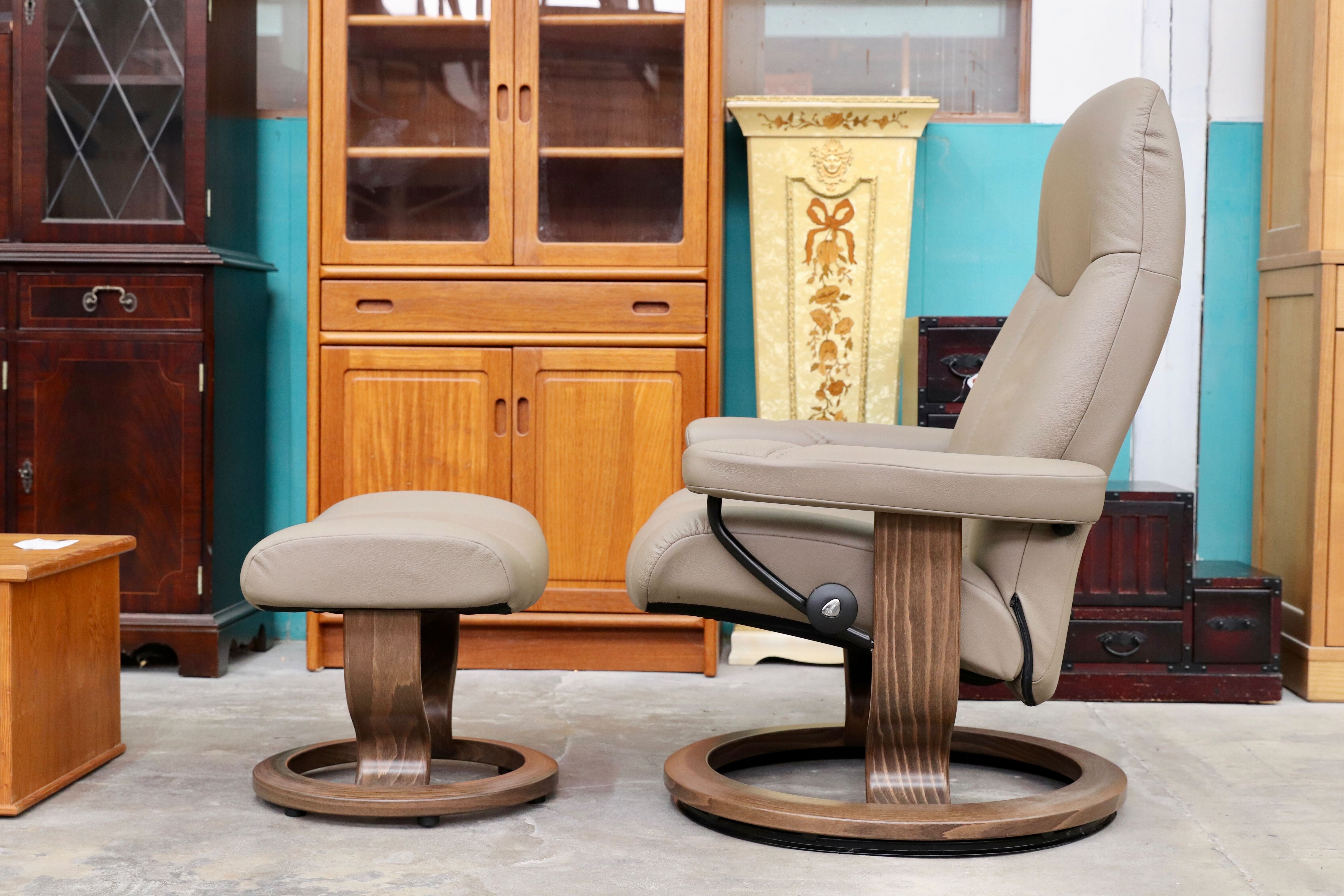 GMIK453○EKORNES / エコーネス Consul コンサル Mサイズ リクライニングチェア パーソナルチェア 北欧 ノルウェー 約30万 24年製 展示品