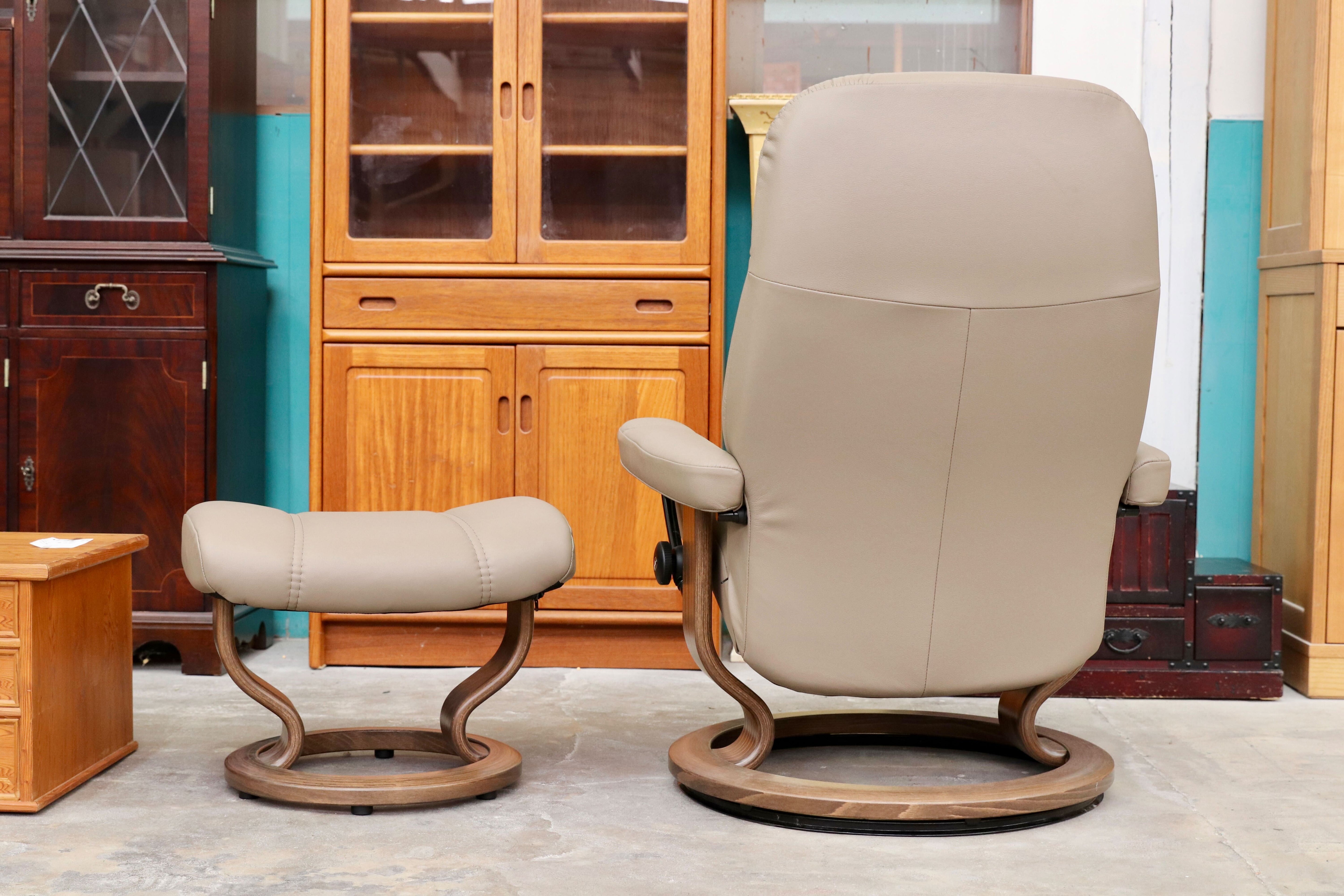 GMIK453○EKORNES / エコーネス Consul コンサル Mサイズ リクライニングチェア パーソナルチェア 北欧 ノルウェー 約30万 24年製 展示品