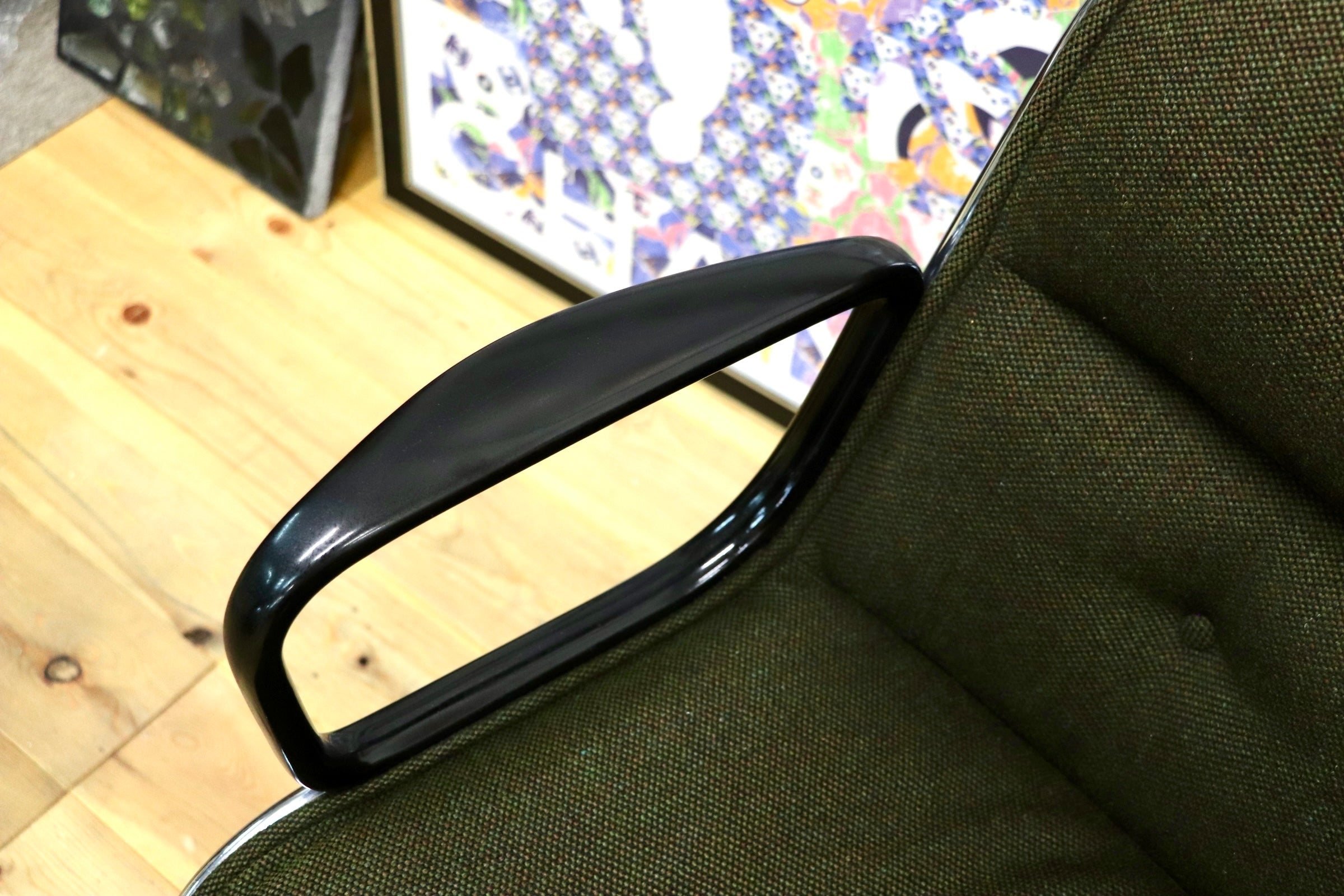 GMJK174D〇Pollock / ポロックチェア ヴィンテージ デスクチェア モスグリーン ミッドセンチュリー デザイナーズ KOKUYOリペア 名作椅子