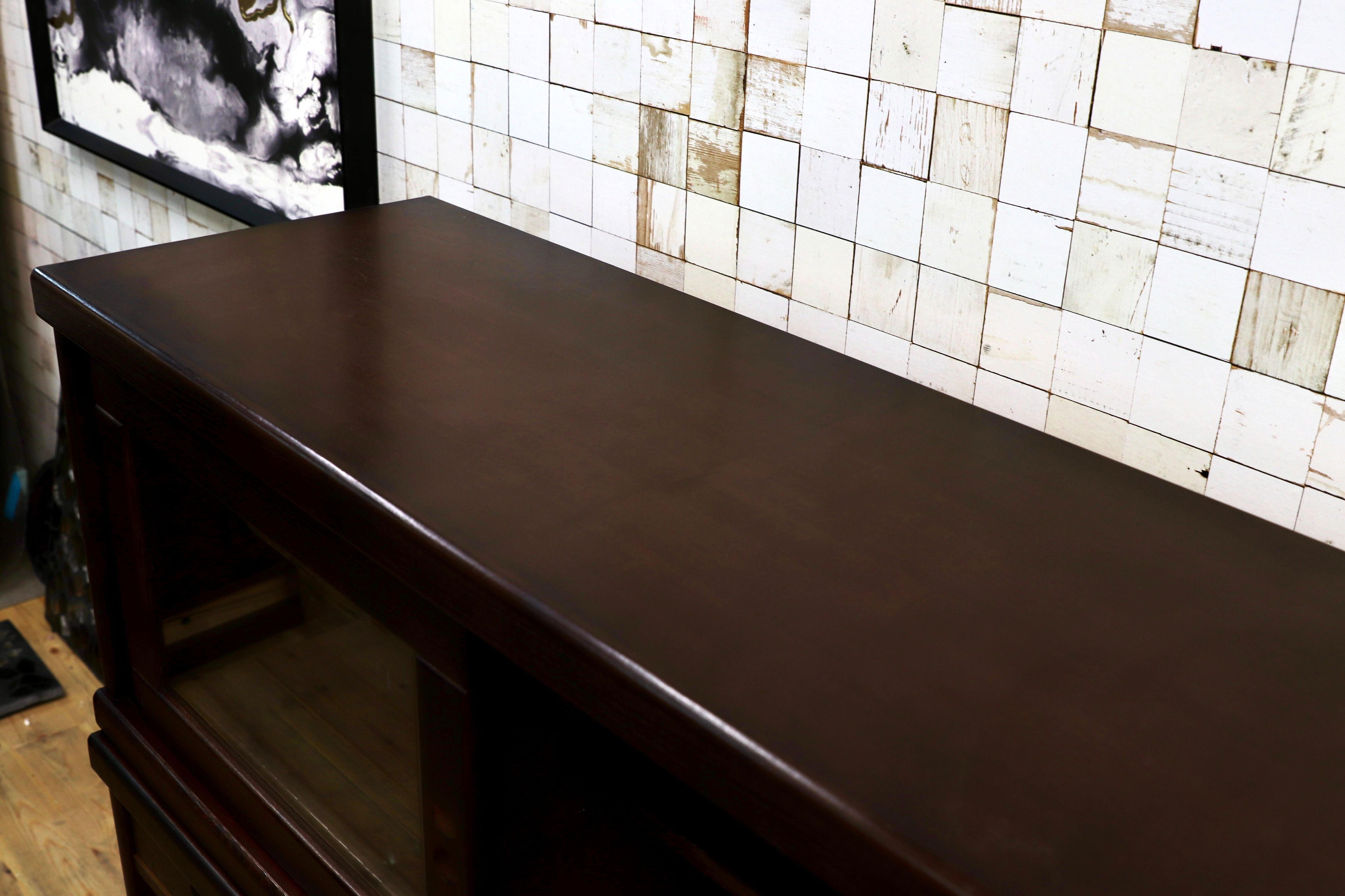 GMET009○大雪木工 ポトフ キャビネット カップボード リビングボード 収納家具 飾り棚 旭川家具