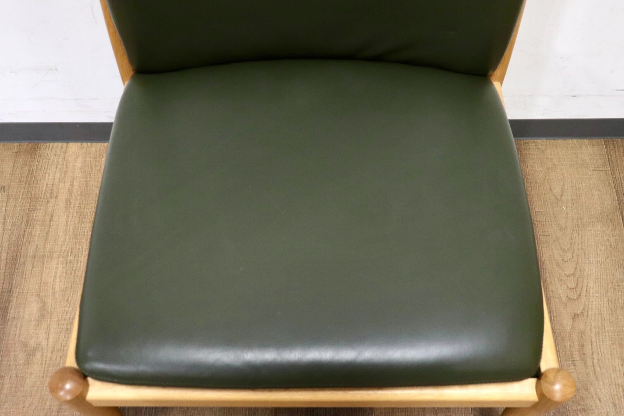 GMIH25B○匠工芸 / TAKUM Jazz ダイニングチェア 椅子 チェア 国産家具 オーク無垢材 本革 グリーン 北海道 検）カンディハウス