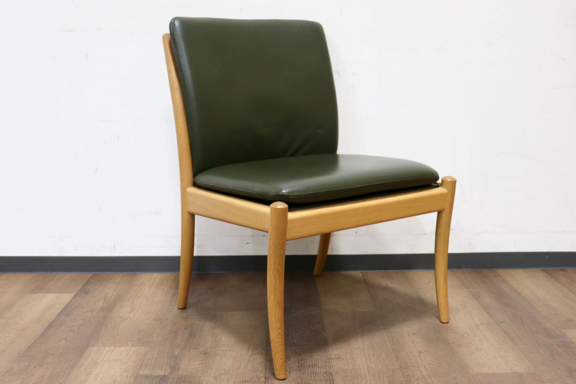 GMIH25B○匠工芸 / TAKUM Jazz ダイニングチェア 椅子 チェア 国産家具 オーク無垢材 本革 グリーン 北海道 検）カンディハウス