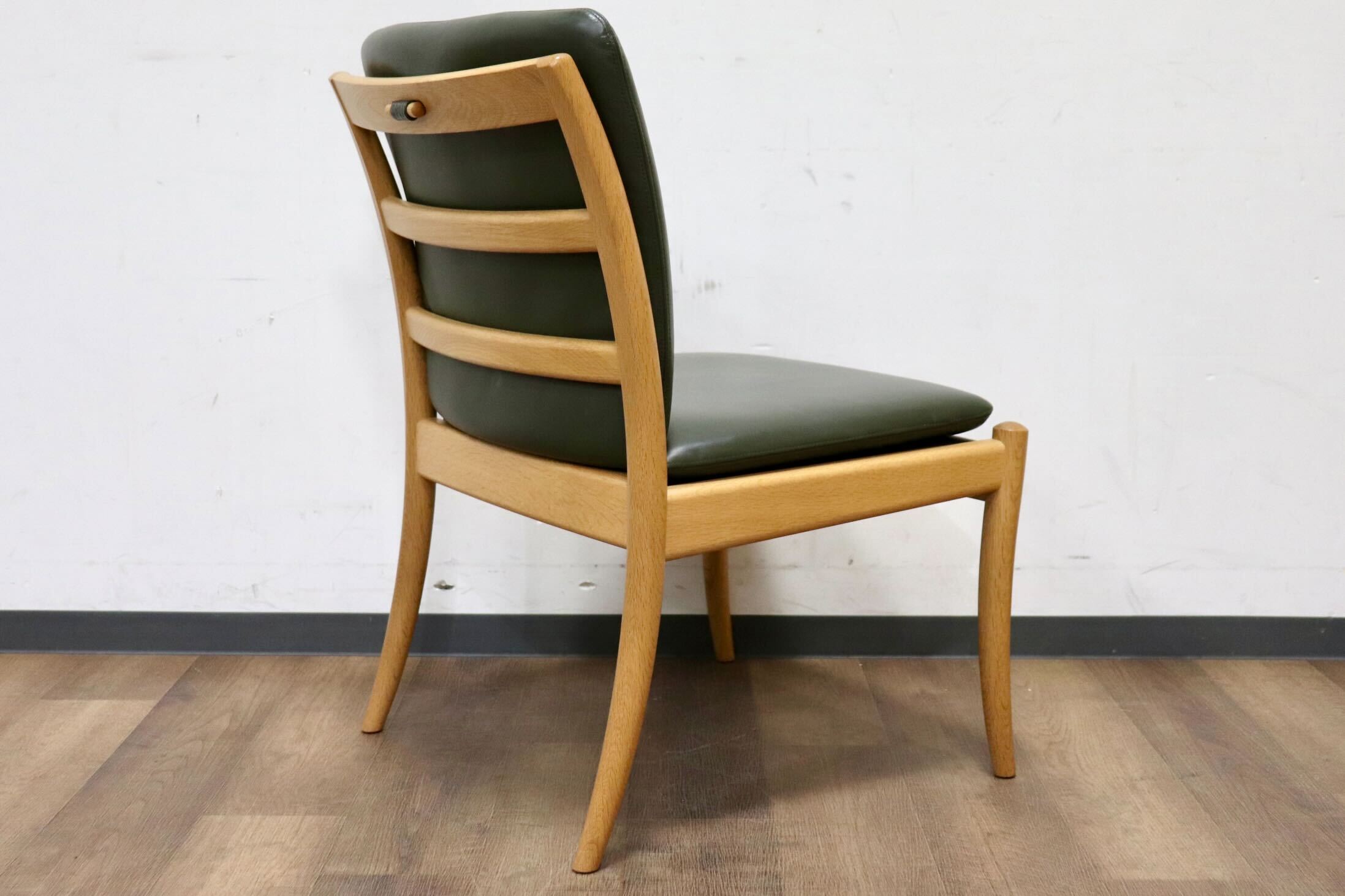 GMIH25B○匠工芸 / TAKUM Jazz ダイニングチェア 椅子 チェア 国産家具 オーク無垢材 本革 グリーン 北海道 検）カンディハウス