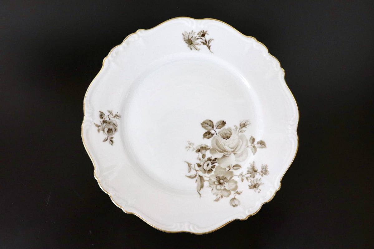 GMJH332AG○ヴィンテージ Edelstein Bavaria エーデルシュタイン Maria-Theresia セピアローズ デザートプレート 21cm 5枚セット ドイツ製