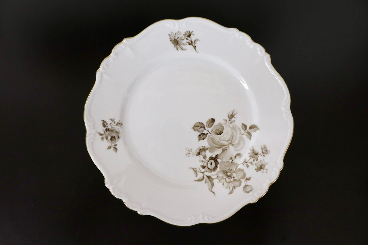 GMJH332AG○ヴィンテージ Edelstein Bavaria エーデルシュタイン Maria-Theresia セピアローズ デザートプレート 21cm 5枚セット ドイツ製