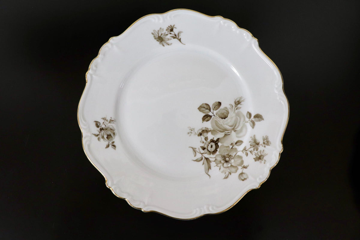 GMJH332AG○ヴィンテージ Edelstein Bavaria エーデルシュタイン Maria-Theresia セピアローズ デザートプレート 21cm 5枚セット ドイツ製