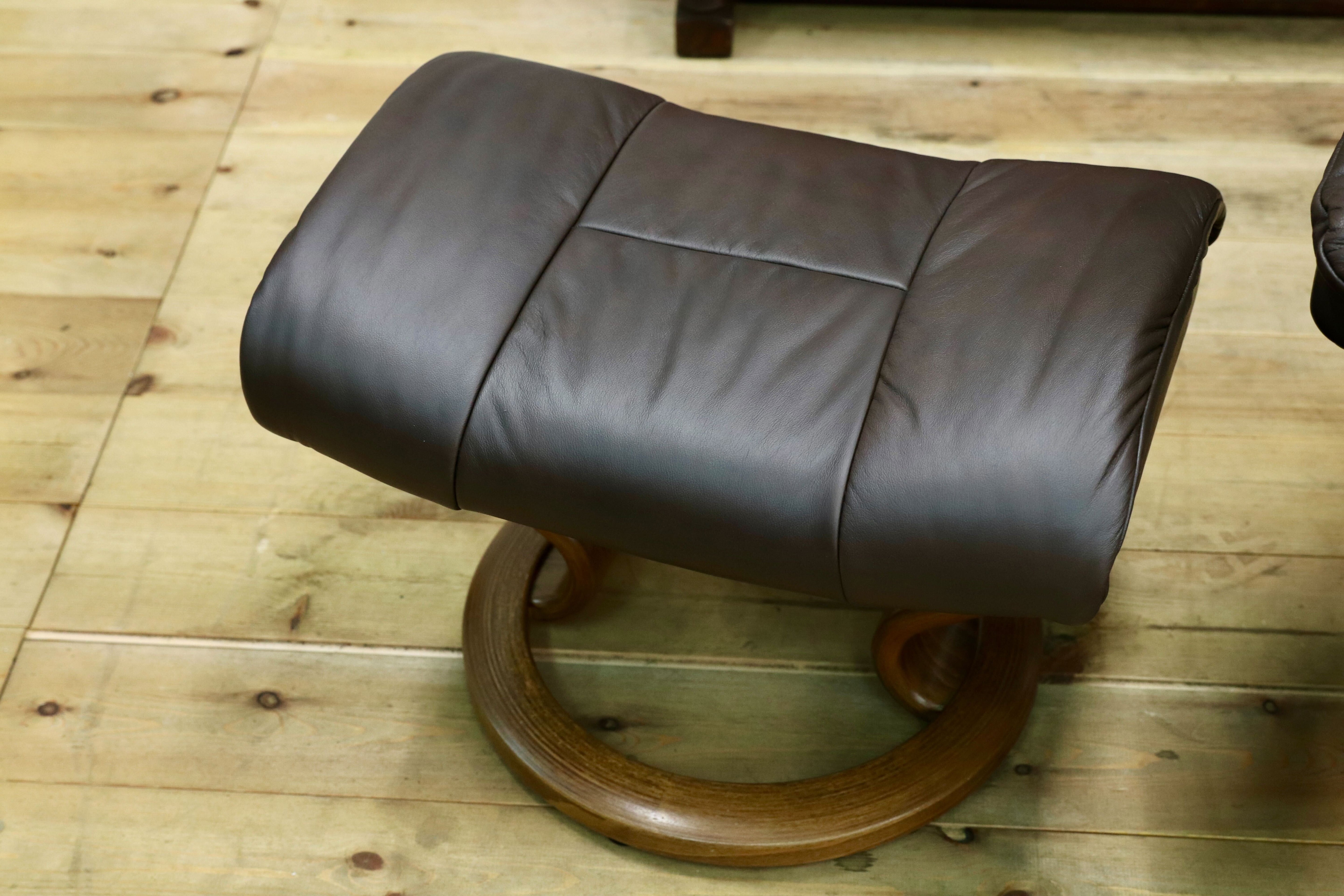 GMIK419A○EKORNES / エコーネス Reno レノ ストレスレスチェア Mサイズ パーソナルチェア オットマン付き 北欧 ノルウェー 定価約45万