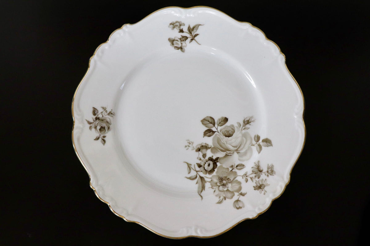 GMJH332AH○ヴィンテージ Edelstein Bavaria エーデルシュタイン Maria-Theresia セピアローズ デザートプレート 21cm 5枚セット ドイツ製