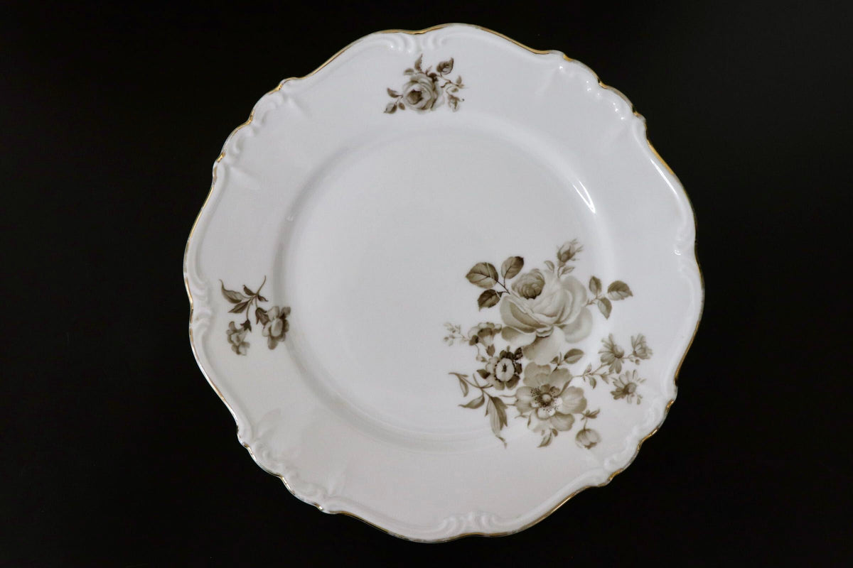 GMJH332AH○ヴィンテージ Edelstein Bavaria エーデルシュタイン Maria-Theresia セピアローズ デザートプレート 21cm 5枚セット ドイツ製