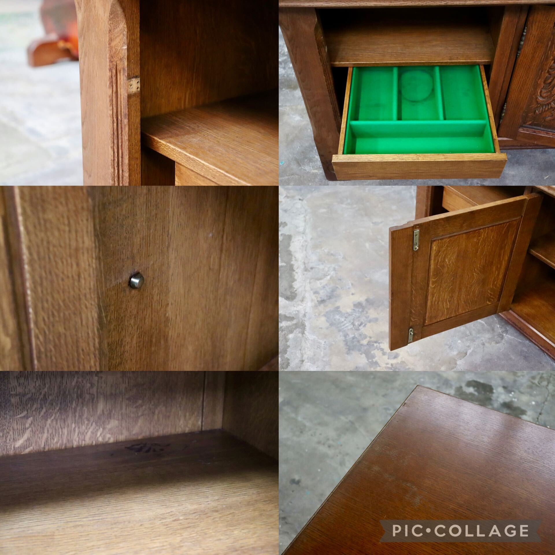 GMIH323○Sprij Meubelen / スプライ ムーベレン オランダ製 サイドボード リビングボード 彫刻 飾り棚 インテリア ヴィンテージ 希少