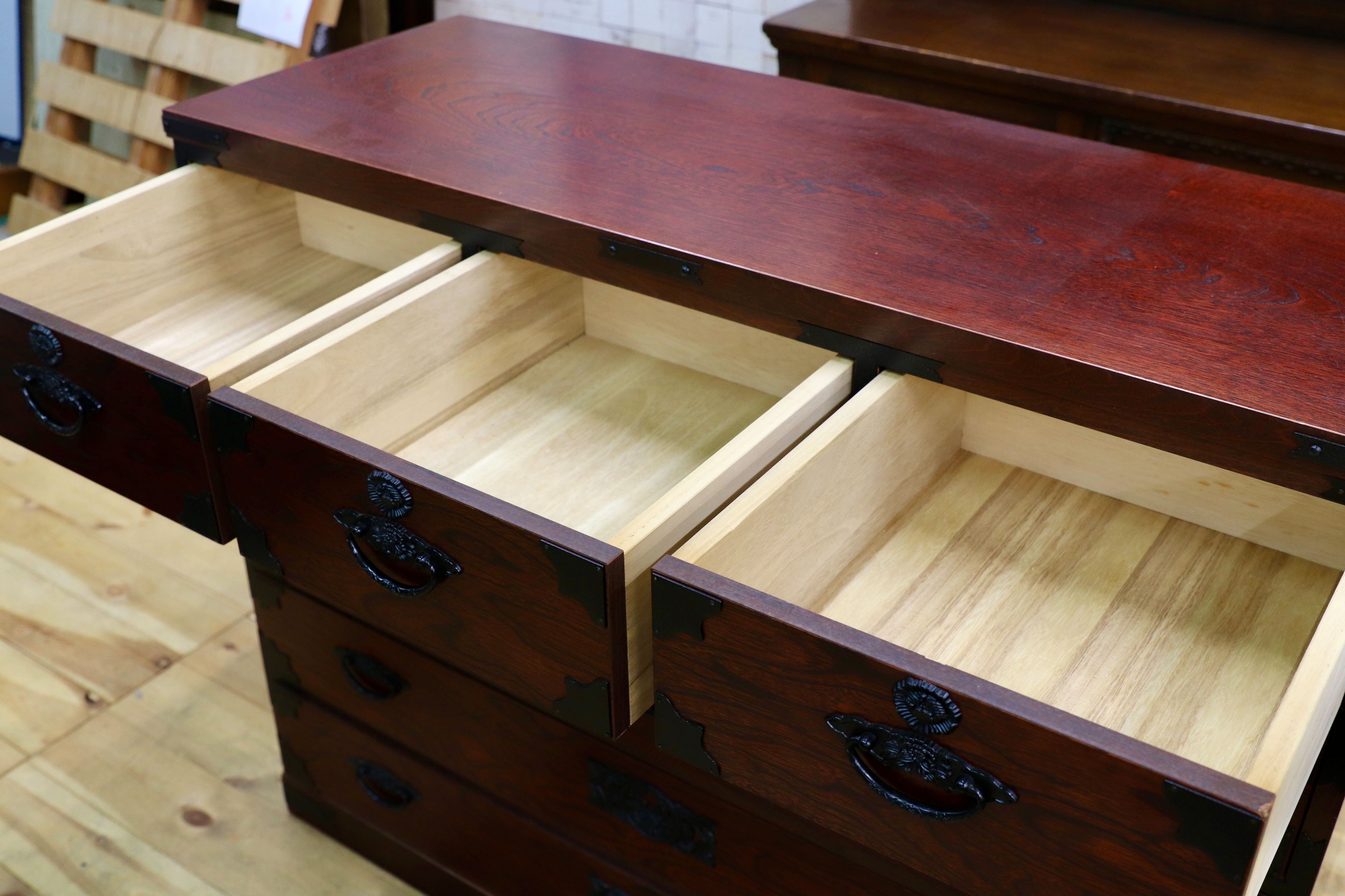 GMIK441A○時代箪笥 整理箪笥 引出し収納家具 和家具 昭和レトロ 和