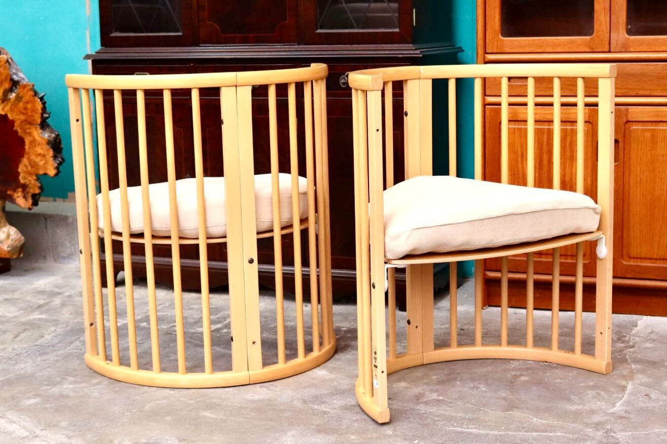 GMIH235B○Stokke / ストッケ Sleepi スリーピーチェア ベッドヘッド ダイニングチェア 2脚セット 木製 ベビーベッド 北欧家具