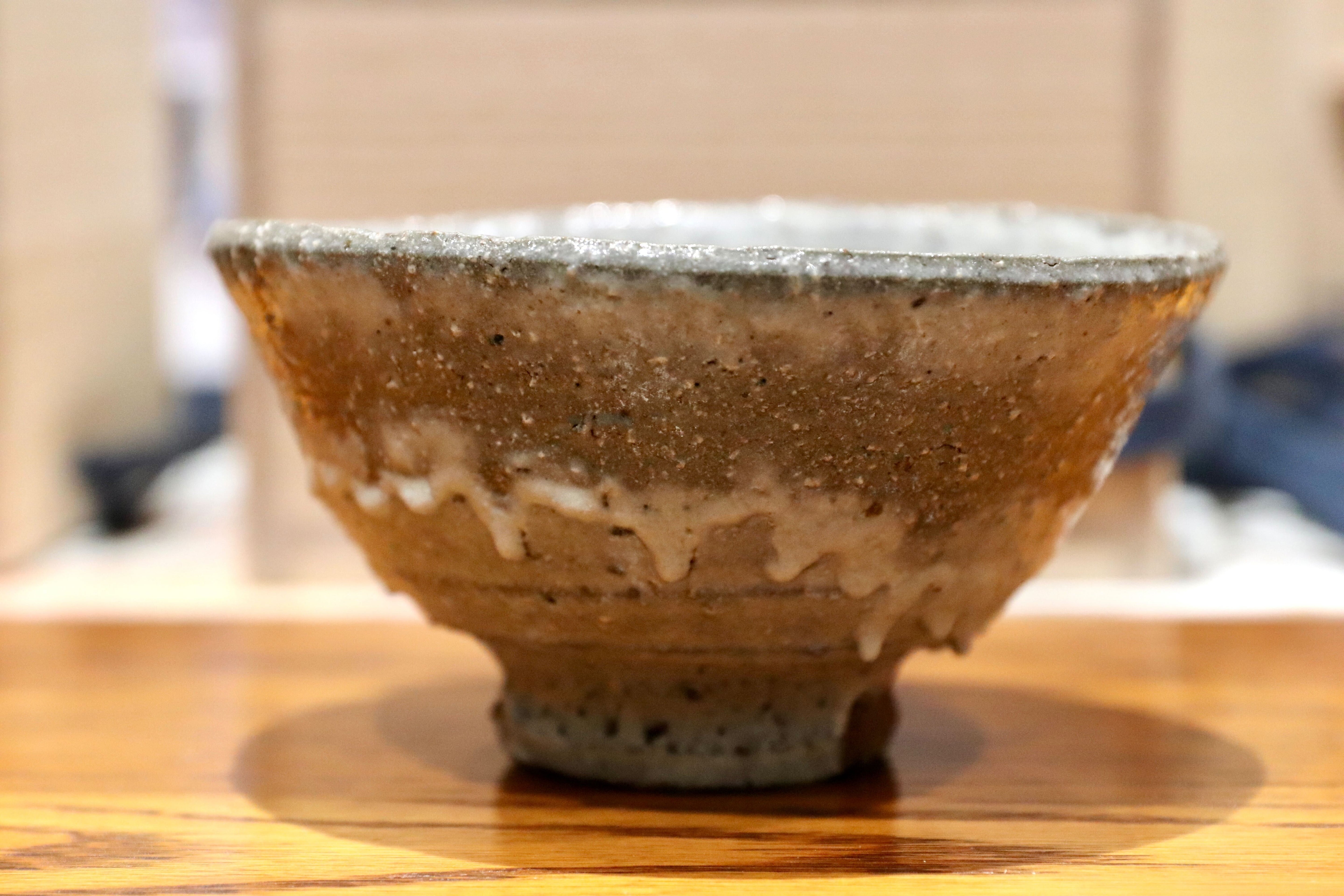 GMIO167○北村圭泉 圭泉窯 刷毛目茶碗 最高級 丹波焼 丹波篠山 陶磁器 未使用
