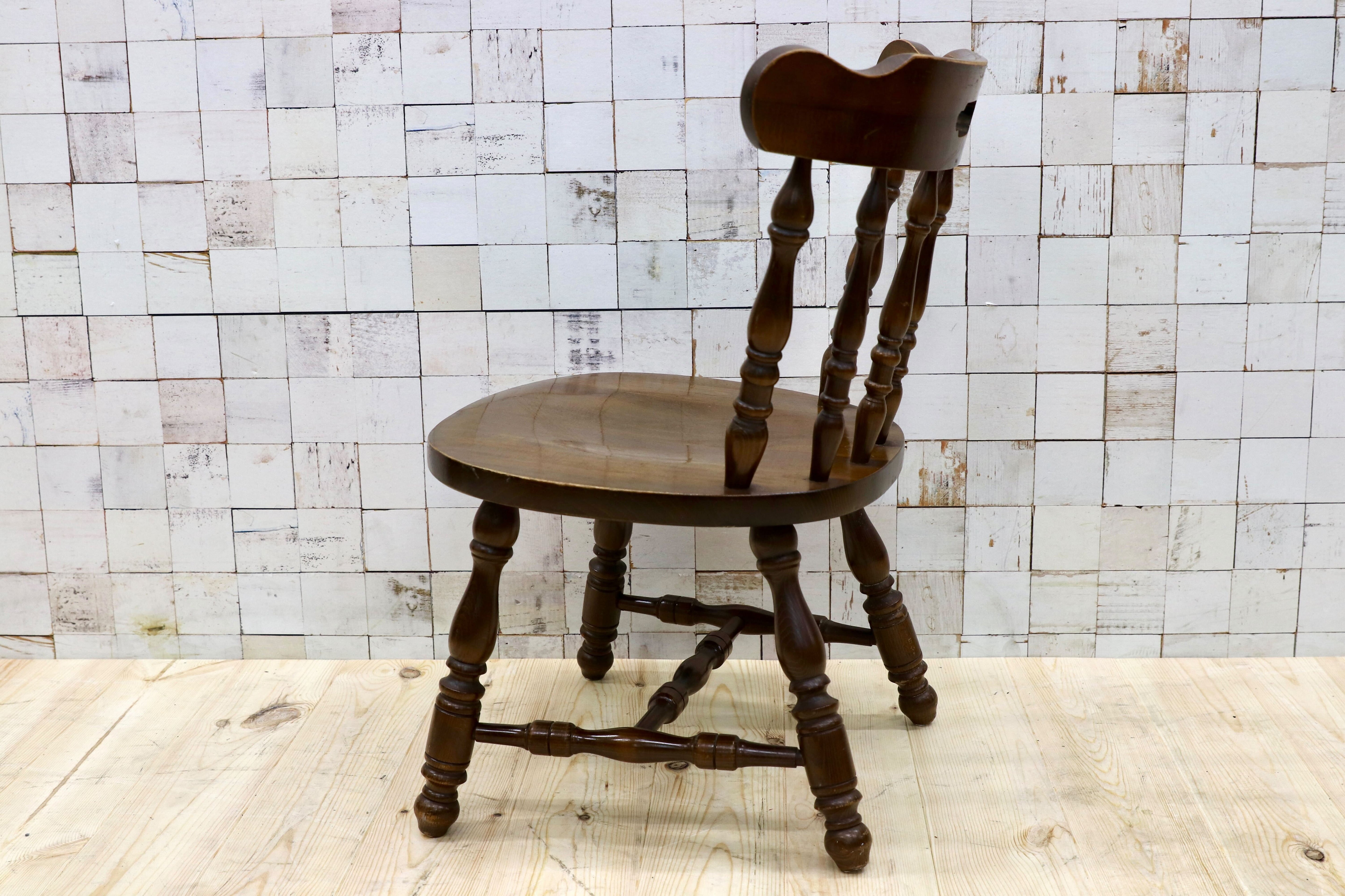 GMGK482○ブナ材 サイドチェア ウィンザーチェア ダイニングチェア 椅子 カントリー ヴィンテージ アンティーク検）柏木工 飛騨産業