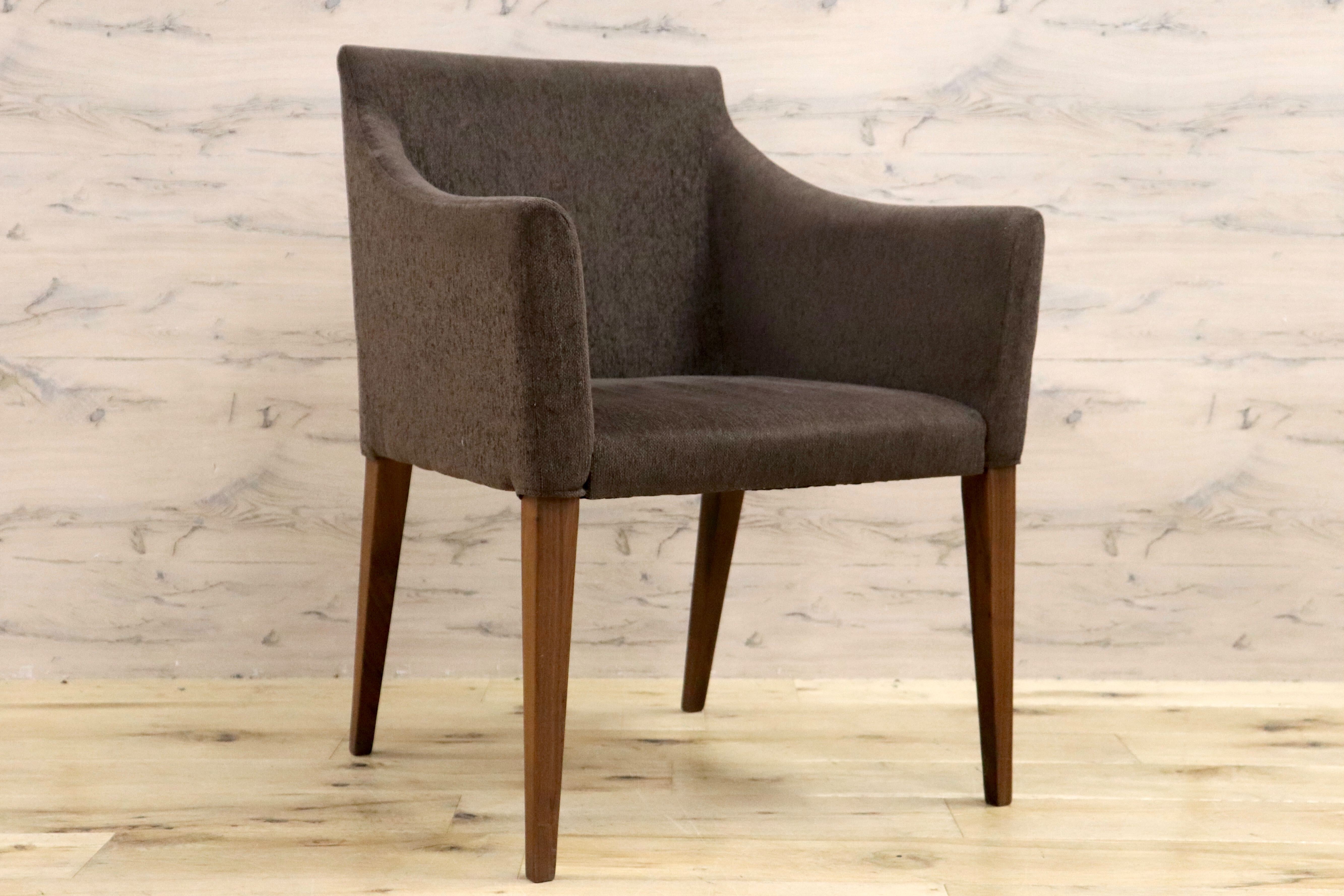 いまだ◆ウォールナット✕ファブリック アームチェア ダイニングチェア いまだ◇ウォールナット✕ファブリック アームチェア ダイニングチェア ①