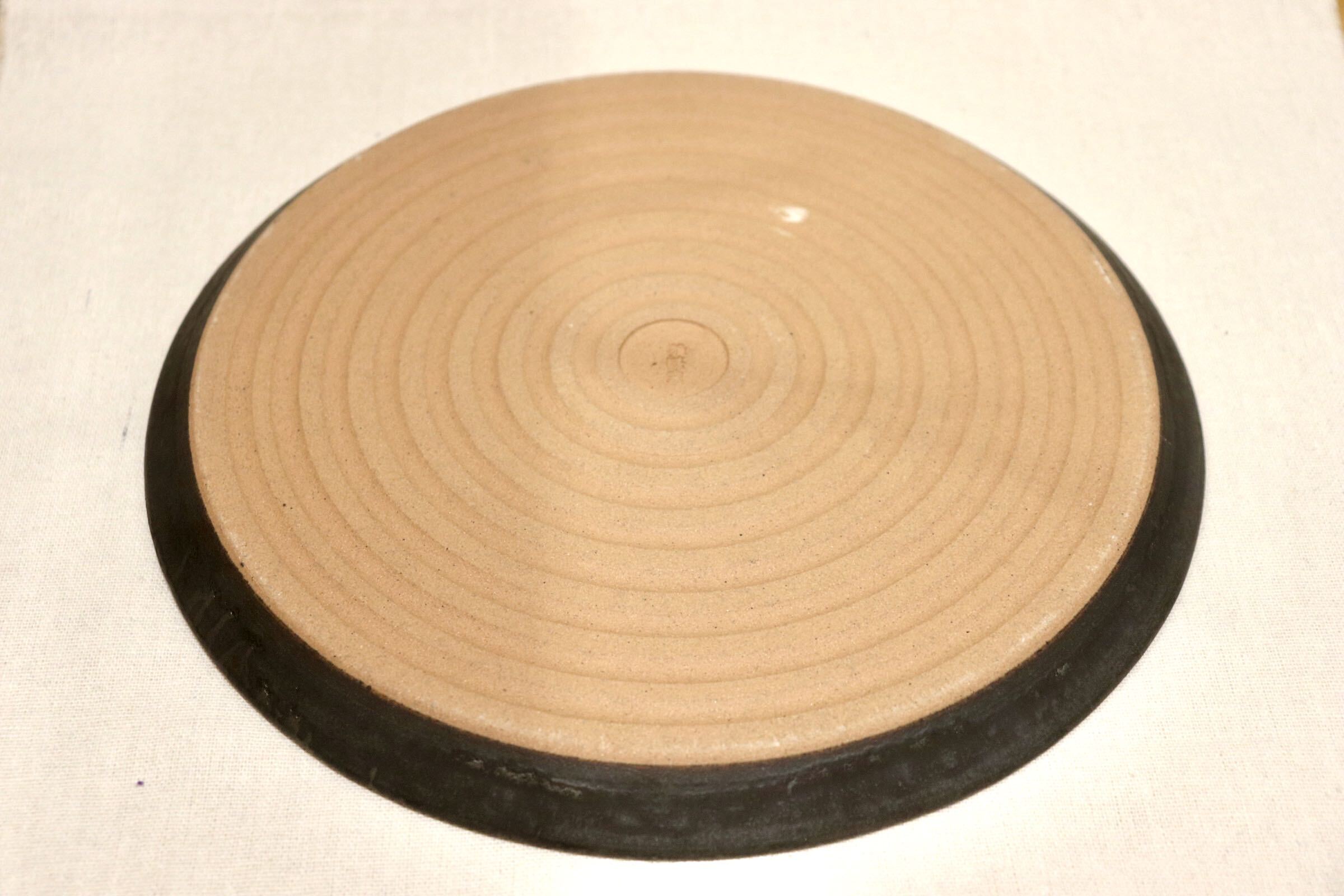 GMIO94B◯雅峰窯 丹波焼 フラットプレート 大皿 和食器 陶器 伝統工芸 丹波篠山 未使用