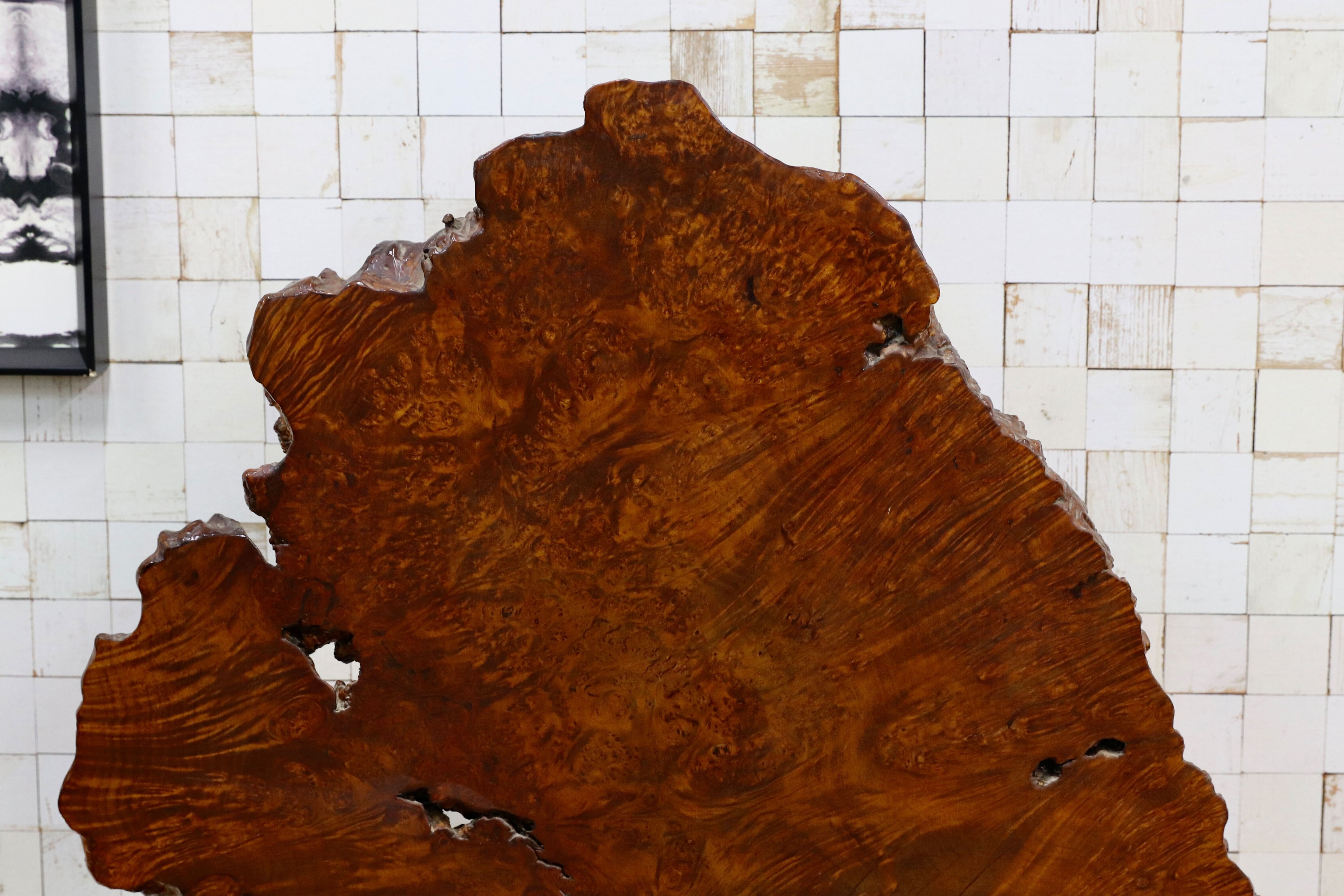 GMIS536B○花梨材 衝立 パーテーション オブジェ 飾り板 アンティーク 和家具 和モダン レトロ 瘤 一枚板