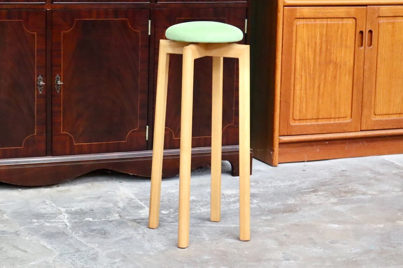 GMIK487A○匠工芸 / TAKUMI KOHGEI マッシュルームスツール MASHROOM STOOL Lサイズ 椅子 スタッキング 木製 グリーン