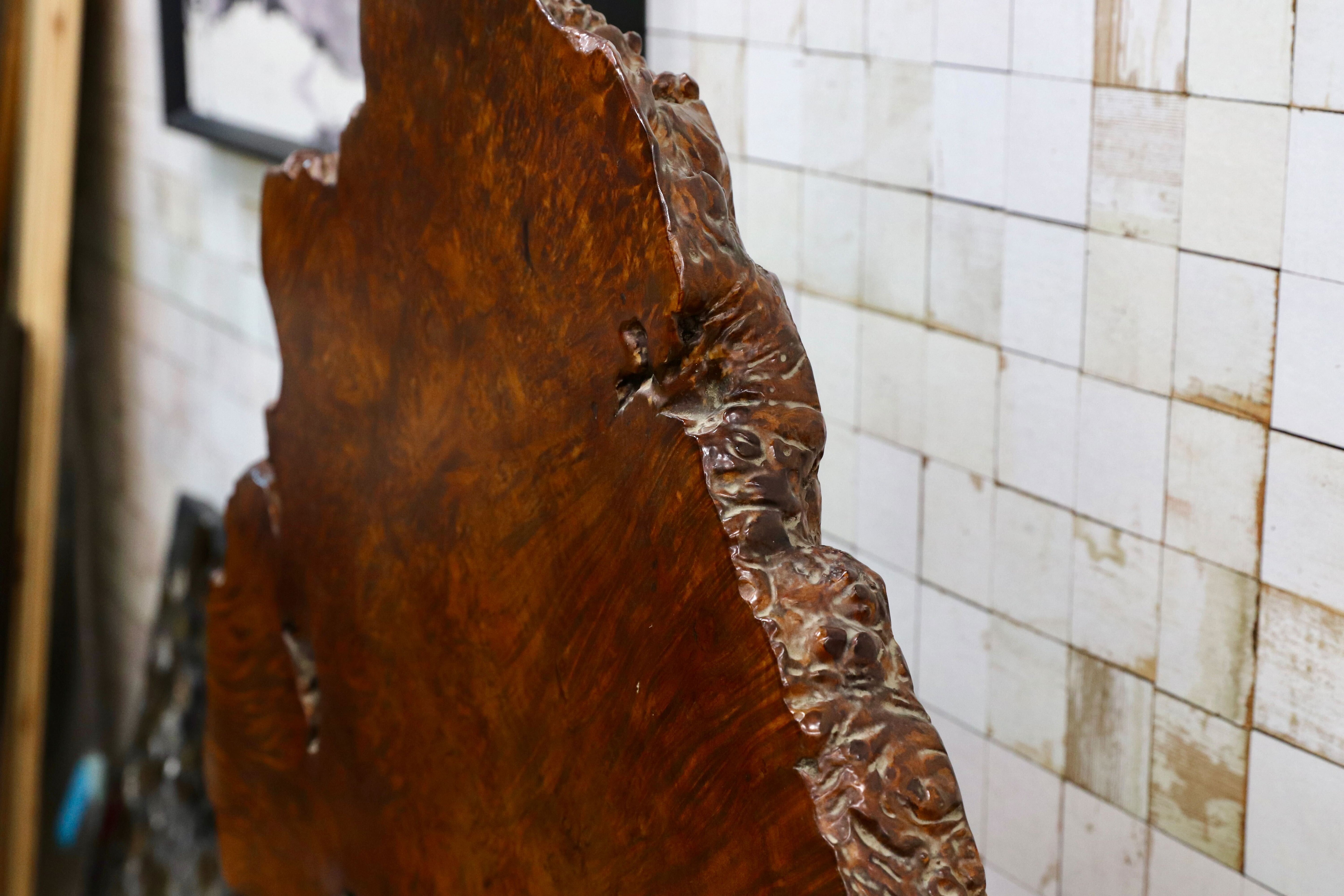 GMIS536B○花梨材 衝立 パーテーション オブジェ 飾り板 アンティーク 和家具 和モダン レトロ 瘤 一枚板