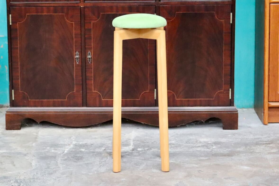 GMIK487A○匠工芸 / TAKUMI KOHGEI マッシュルームスツール MASHROOM STOOL Lサイズ 椅子 スタッキング 木製 グリーン