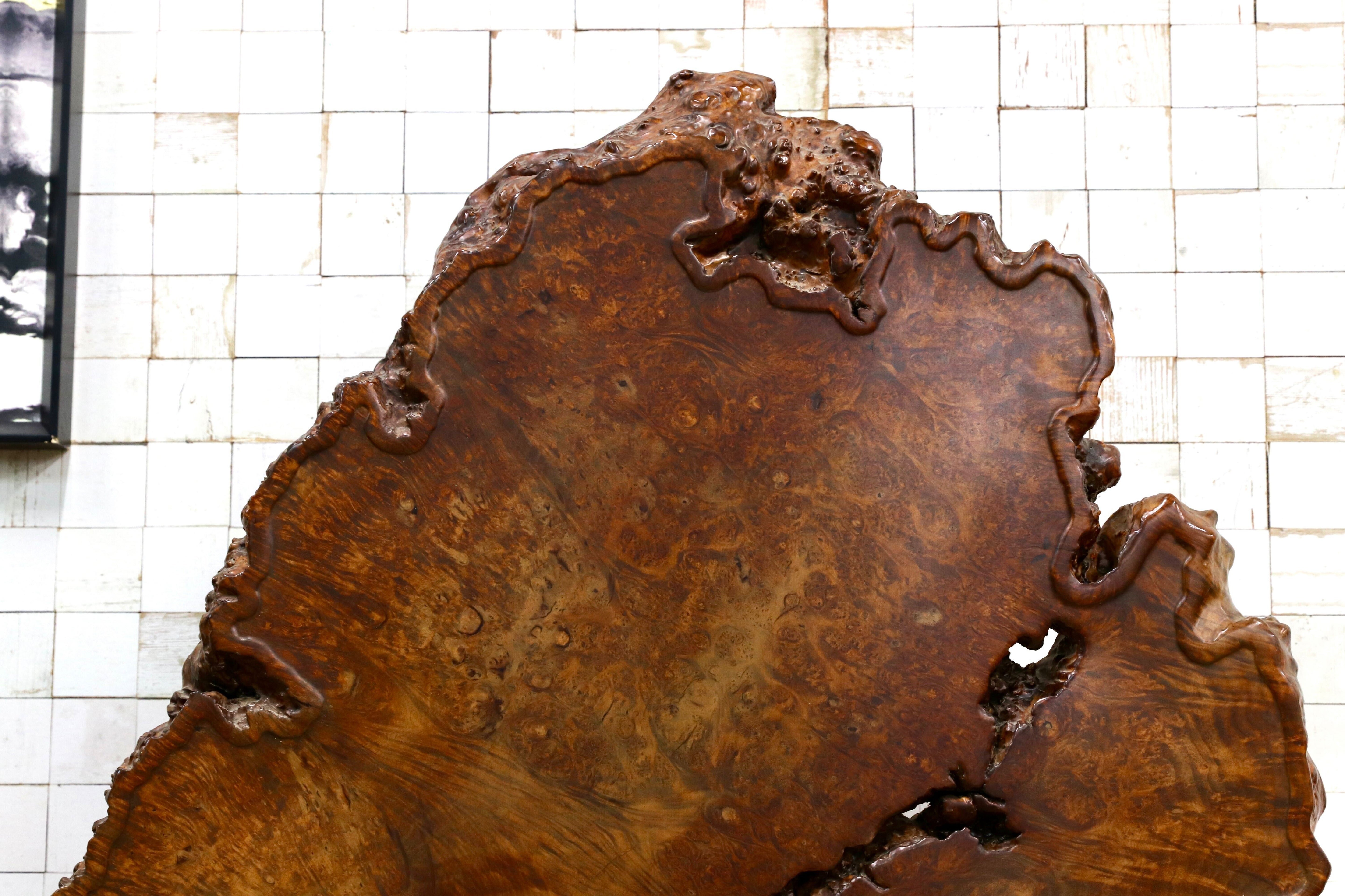 GMIS536B○花梨材 衝立 パーテーション オブジェ 飾り板 アンティーク 和家具 和モダン レトロ 瘤 一枚板