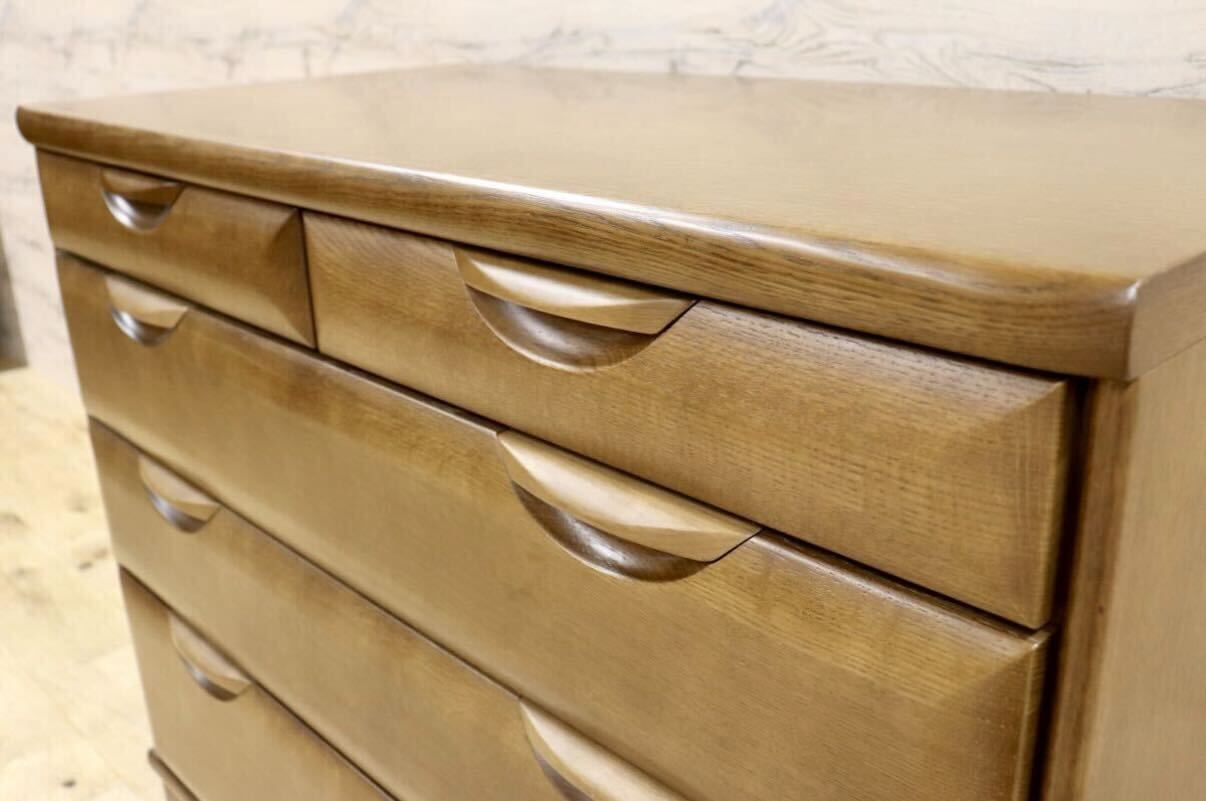 GMIH313○karimoku / カリモク チェスト 4段チェスト 整理家具 収納家具 楢材 木製 モダン 国産家具 美品