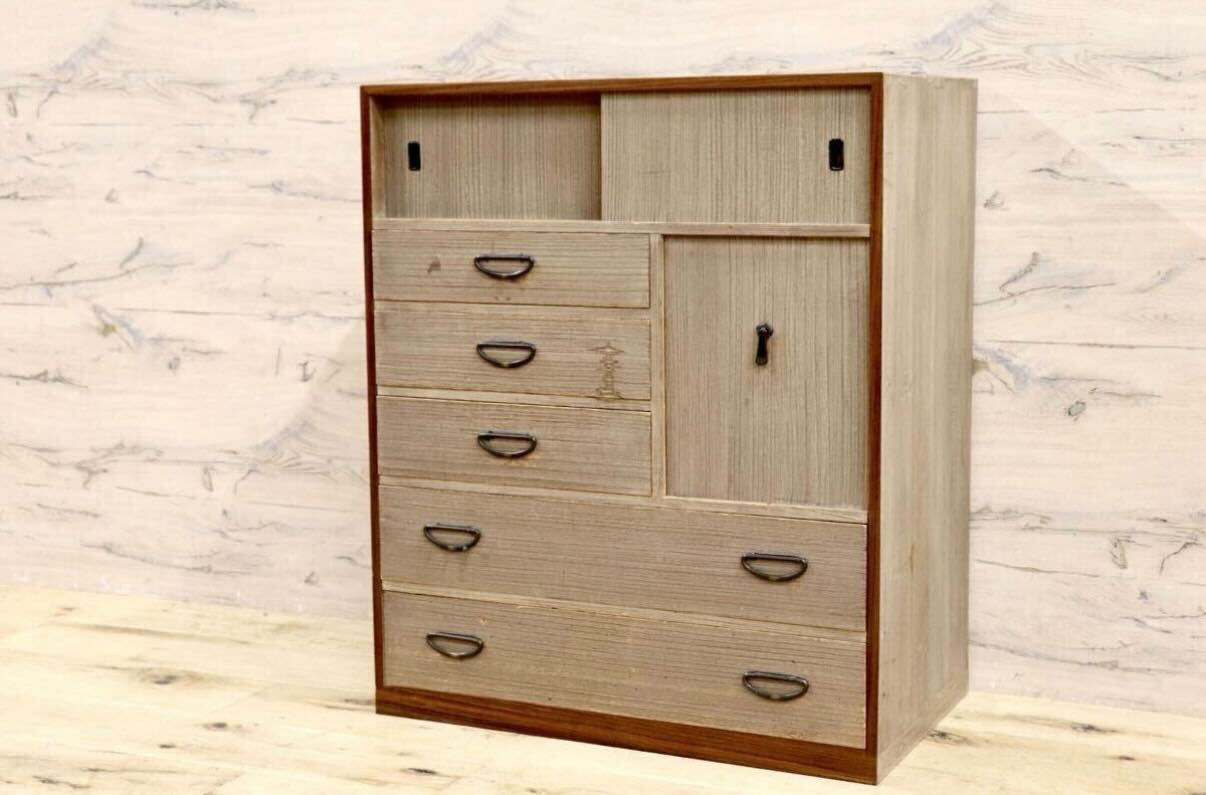 GMIH140○和箪笥 整理箪笥 引き出し収納 桐箪笥 和家具 レトロ 和モダン タンス チェスト 古民家 レトロ アンティーク