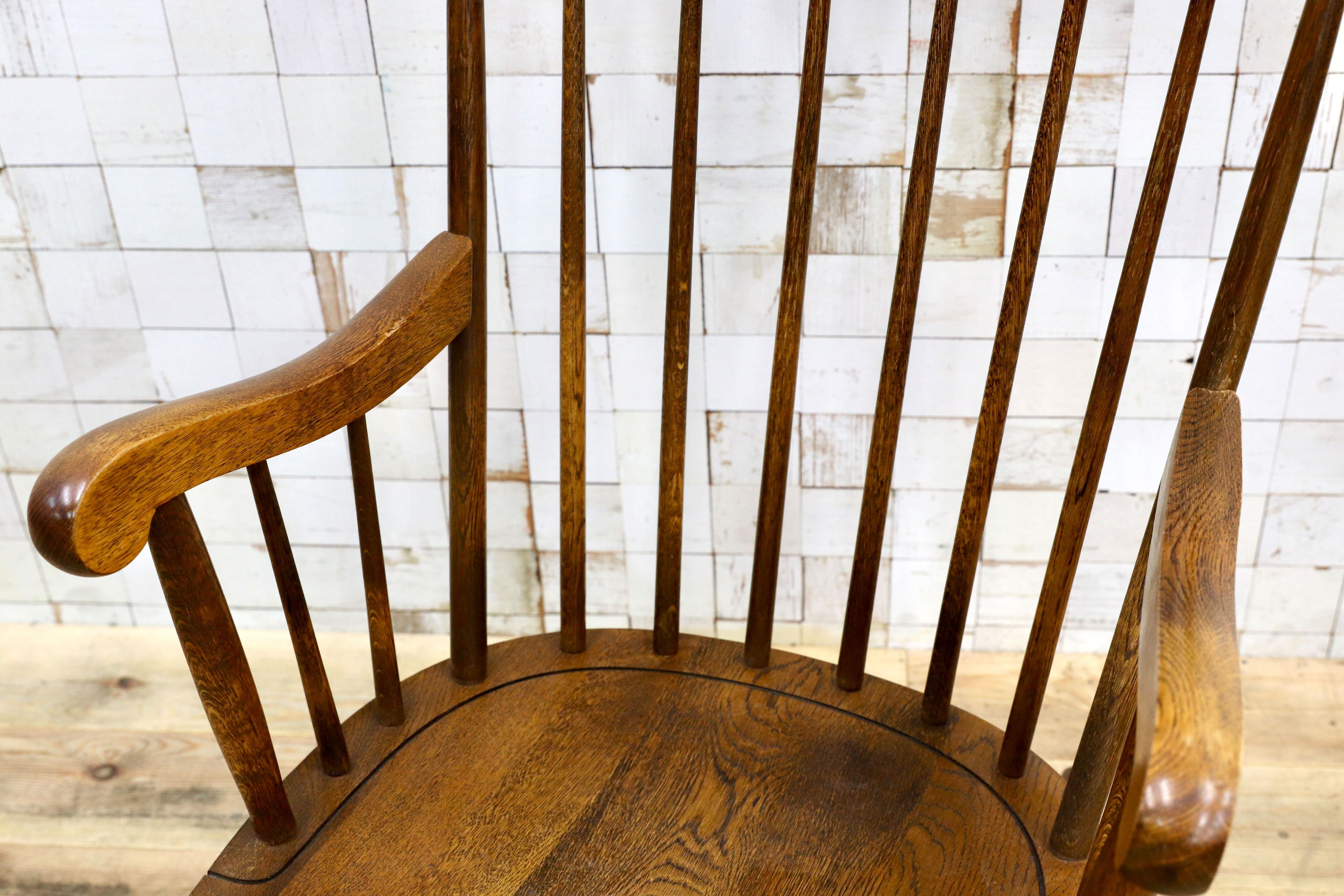 GMIS543○飛騨産業 / HIDA キツツキ ロッキングチェア 揺り椅子 オーク材 ヴィンテージ 古民家 カフェ ノスタルジック レトロ