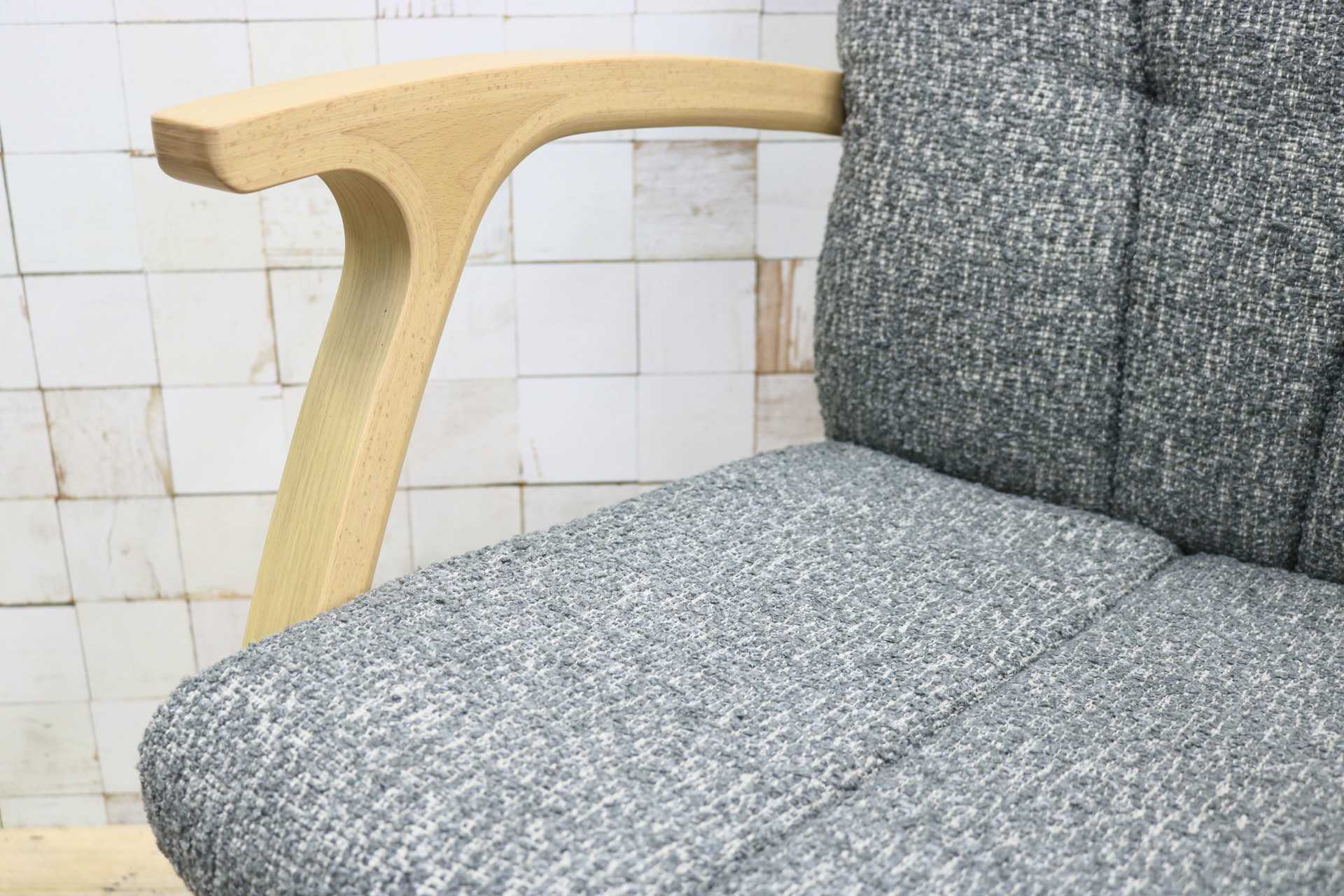 GMIS451○冨士ファニチア / FUJI FANITURE Kos コス アームチェア リクライニングチェア 1人掛けソファ ファブリック 定価約10万 展示品