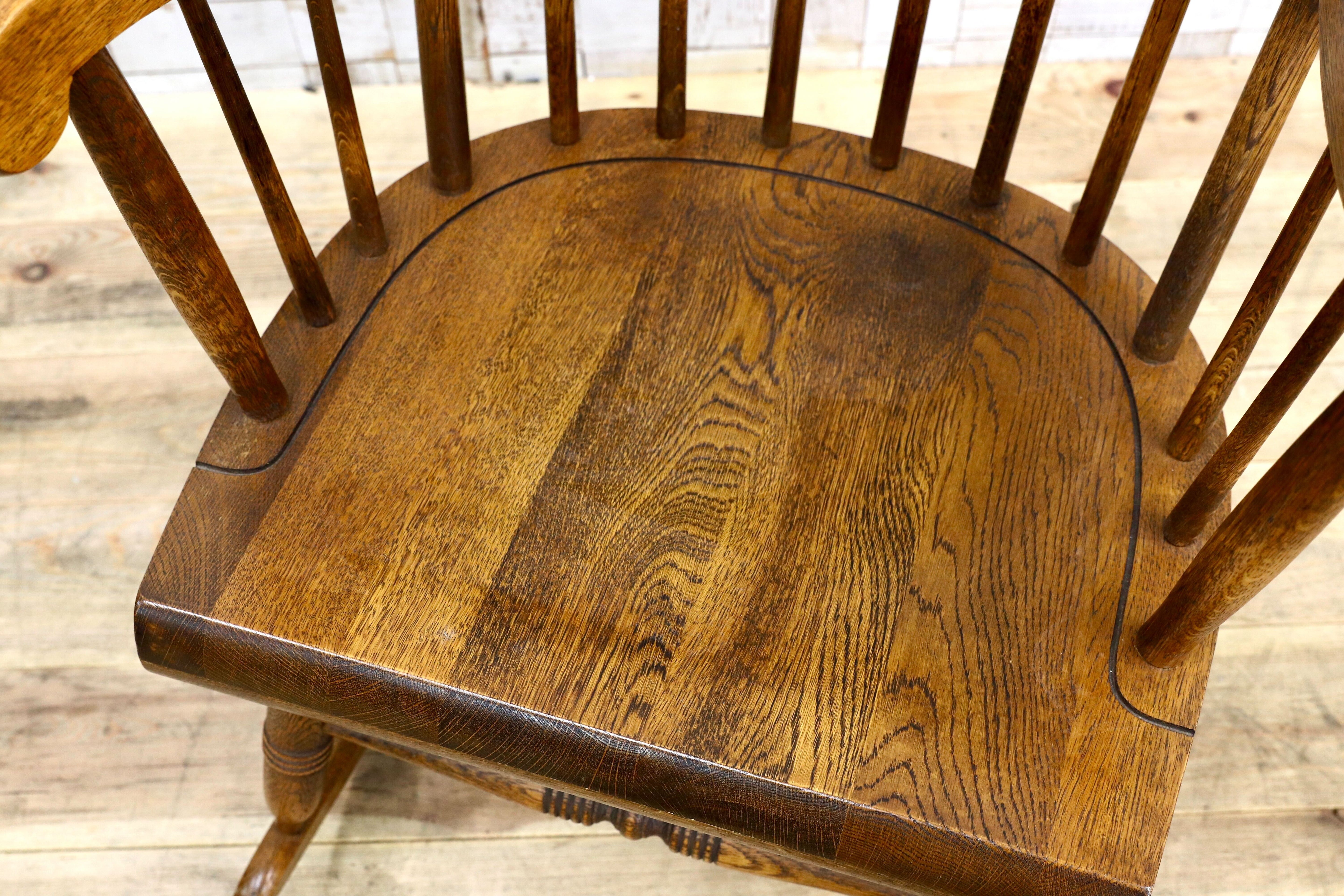 GMIS543○飛騨産業 / HIDA キツツキ ロッキングチェア 揺り椅子 オーク材 ヴィンテージ 古民家 カフェ ノスタルジック レトロ