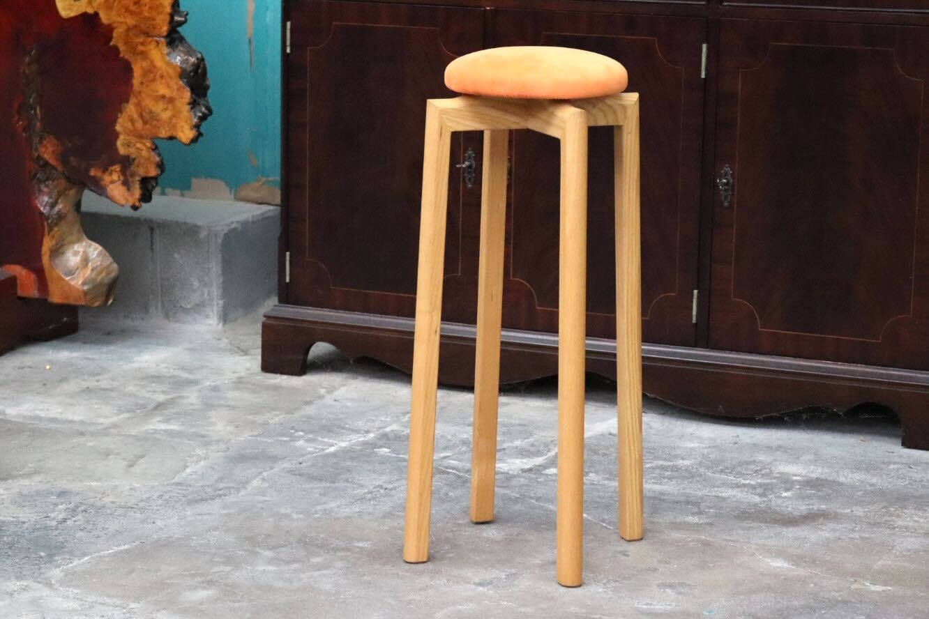 GMIK487B○匠工芸 / TAKUMI KOHGEI マッシュルームスツール MASHROOM STOOL Lサイズ 椅子 スタッキング 木製 オレンジ
