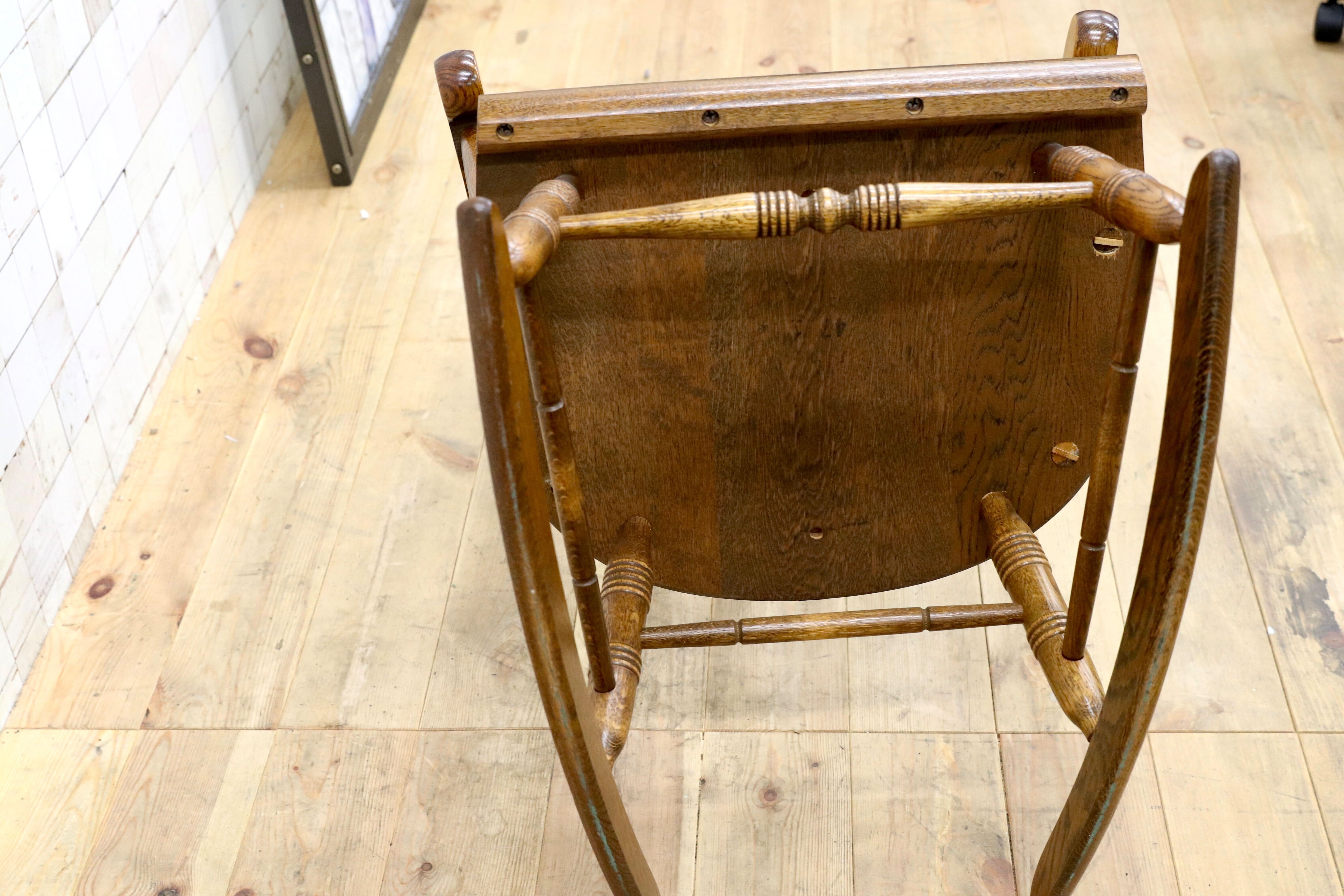 GMIS543○飛騨産業 / HIDA キツツキ ロッキングチェア 揺り椅子 オーク材 ヴィンテージ 古民家 カフェ ノスタルジック レトロ